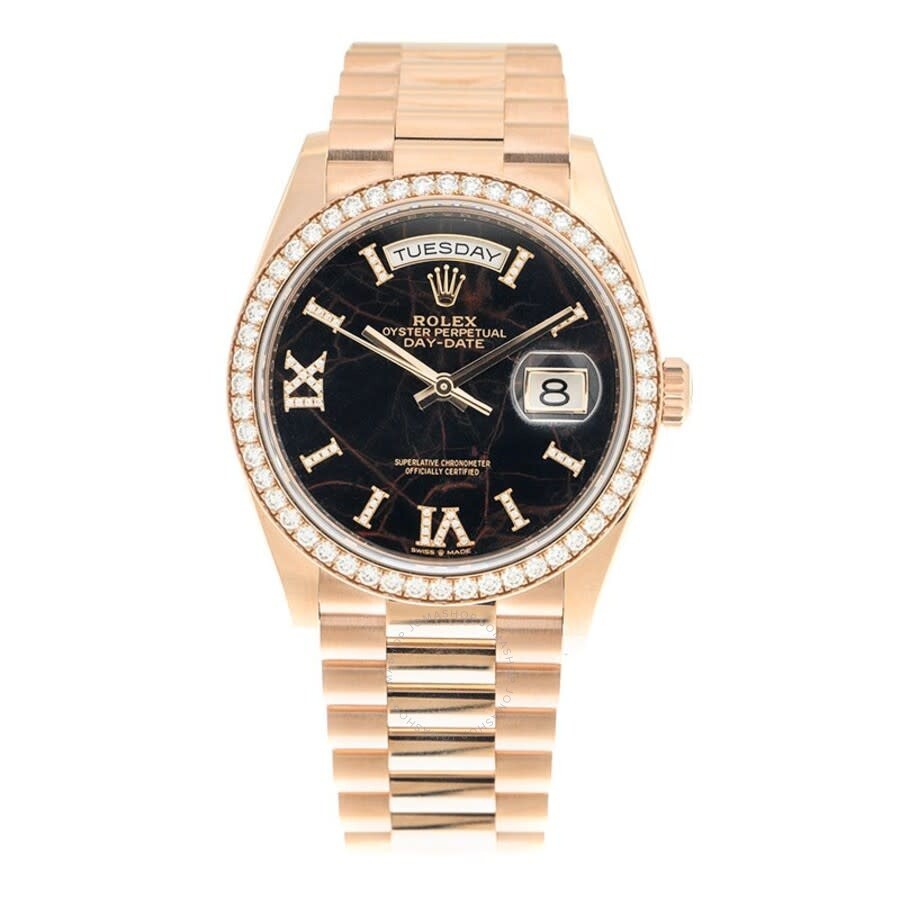 Rolex Day Date Automatic Chronometer Diamond Ladies Watch 128345 - 3