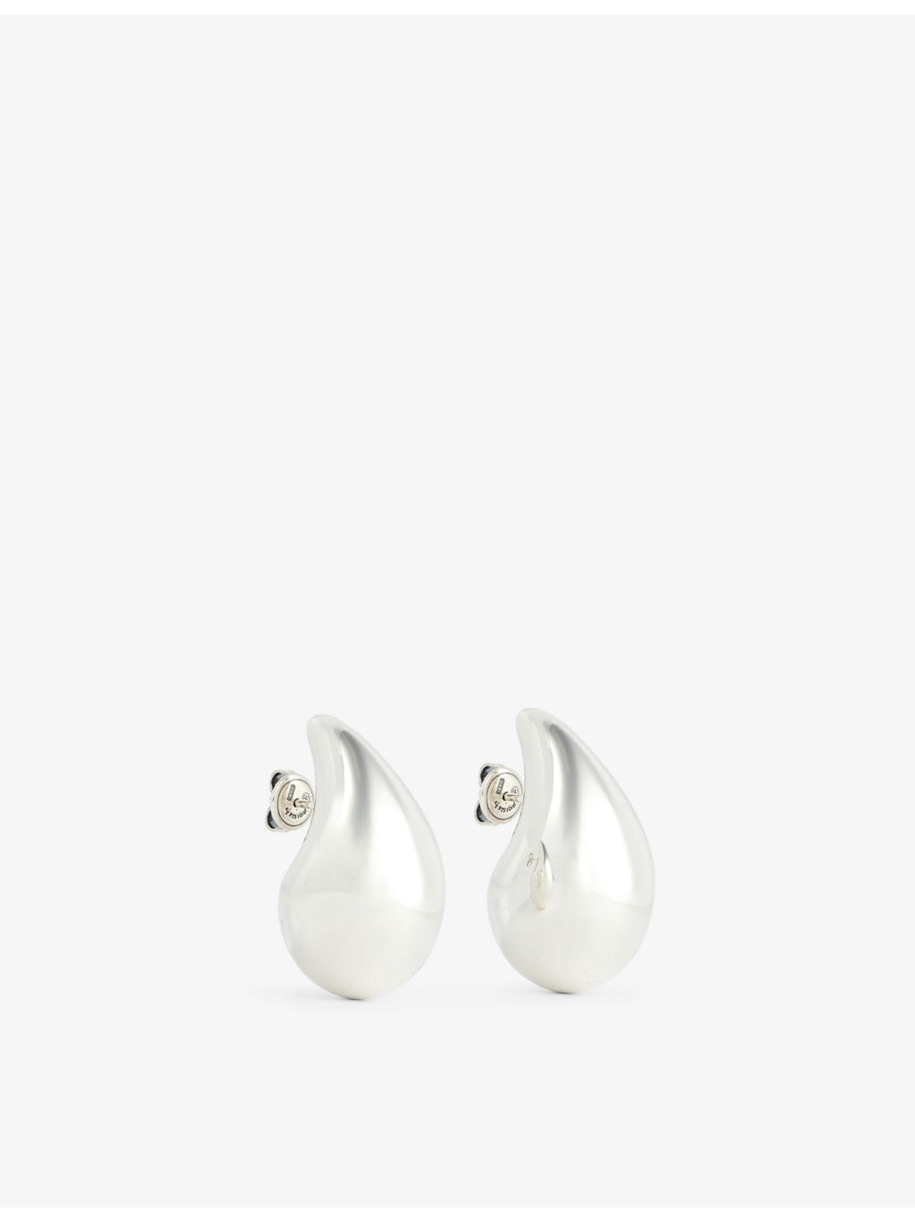 Drop logo-engraved sterling-silver earrings - 4