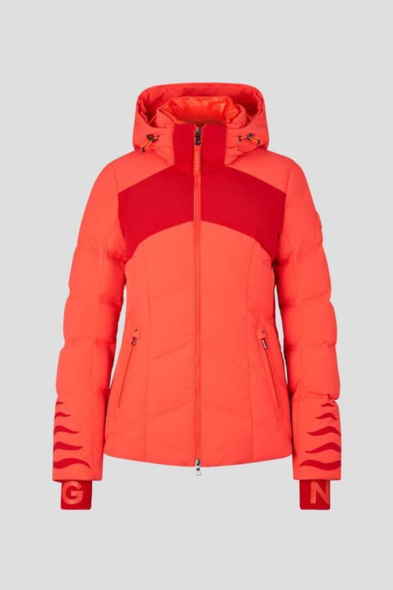 Della Down ski jacket in Coral 1