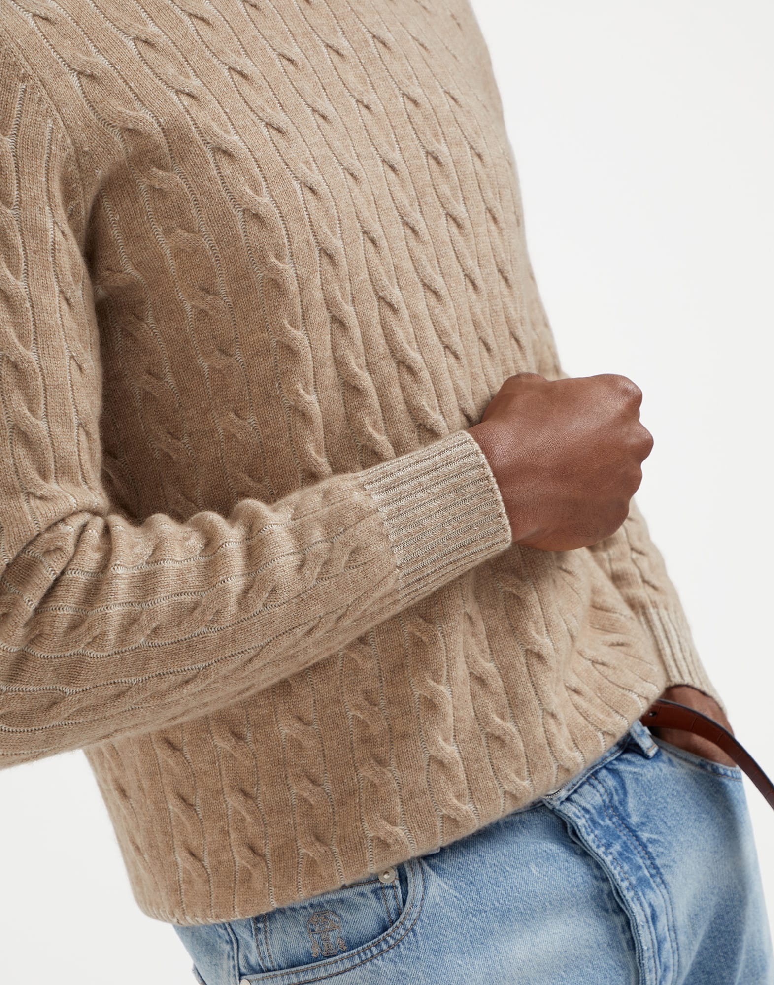 Cashmere vanisé cable knit sweater - 3