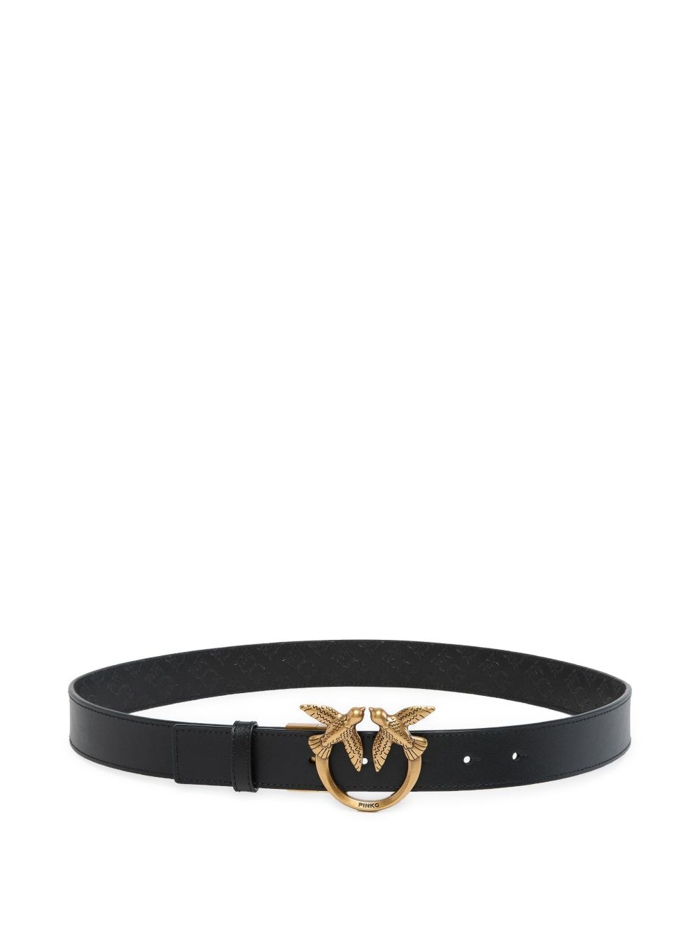 ベルト PINKO Woman Belt Leather 100120A0F1 L84Q Pinko Women's Belt, Z14u_white Silk-shiny Gold, Medium at