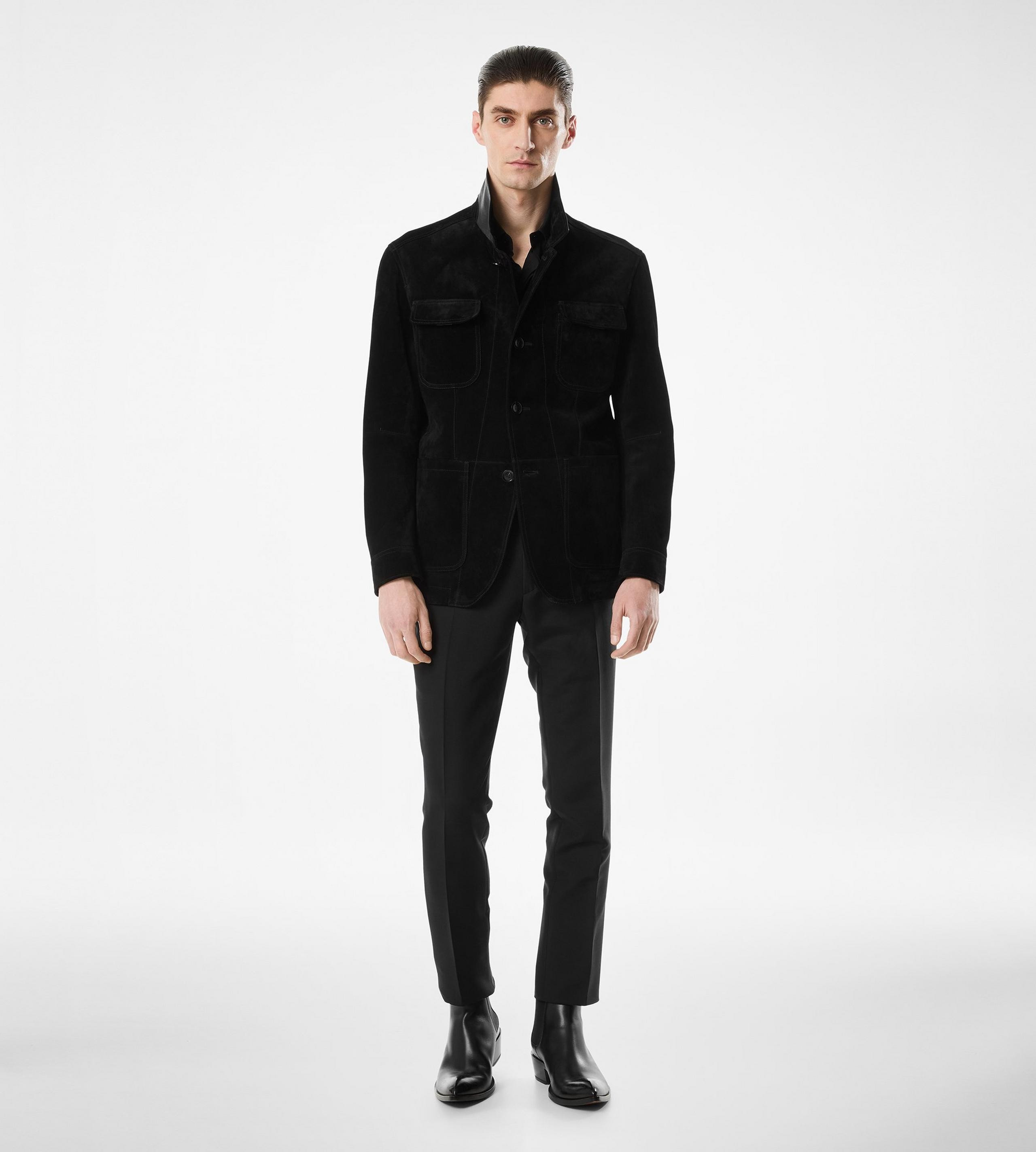 CASHMERE SUEDE MILITARY JACKET - 5