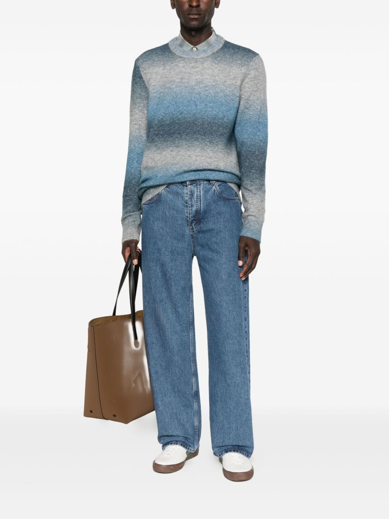 SAMSØE SAMSØE ombre crew-neck sweater outlook