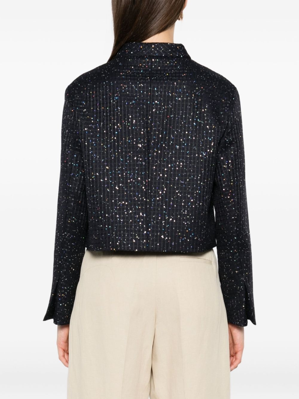 sequin-embellished jacket - 4
