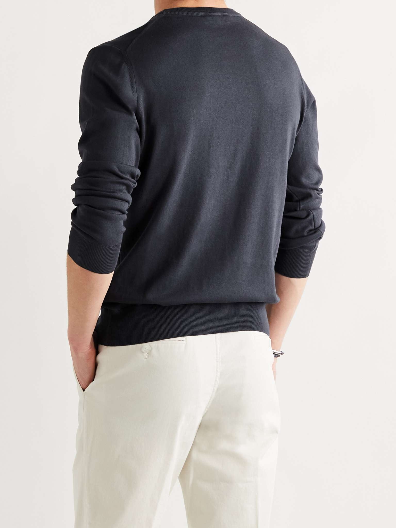 Slim-Fit Cotton Sweater - 4