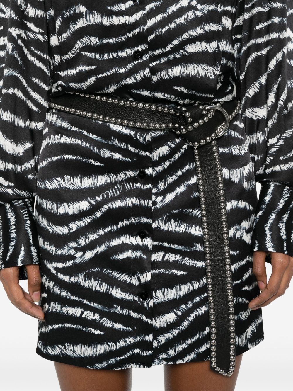 zebra-print mini dress - 5