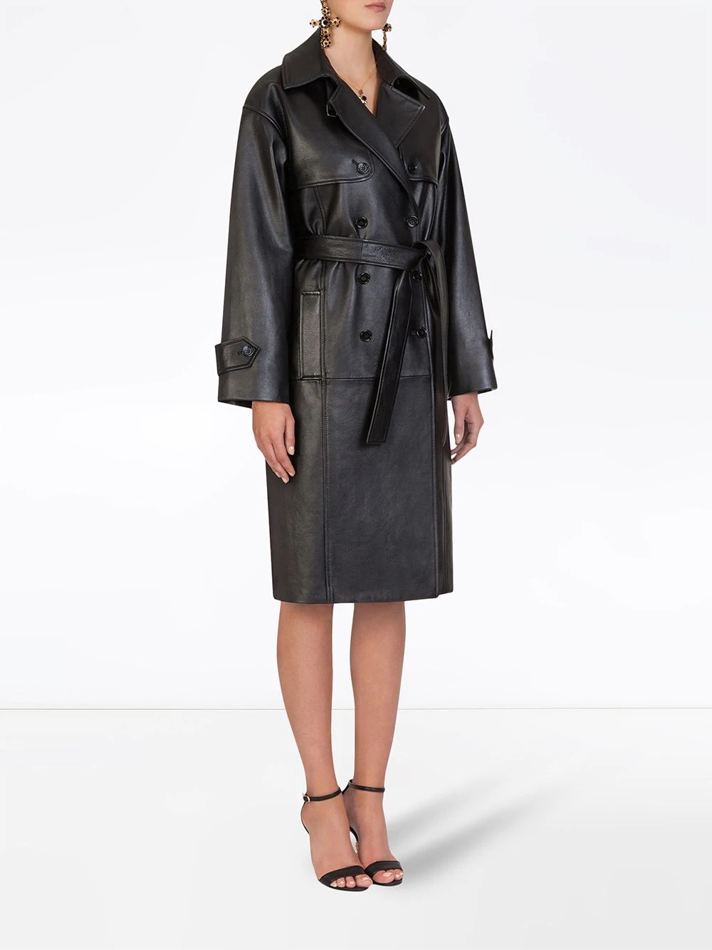 belted trench coat - 2