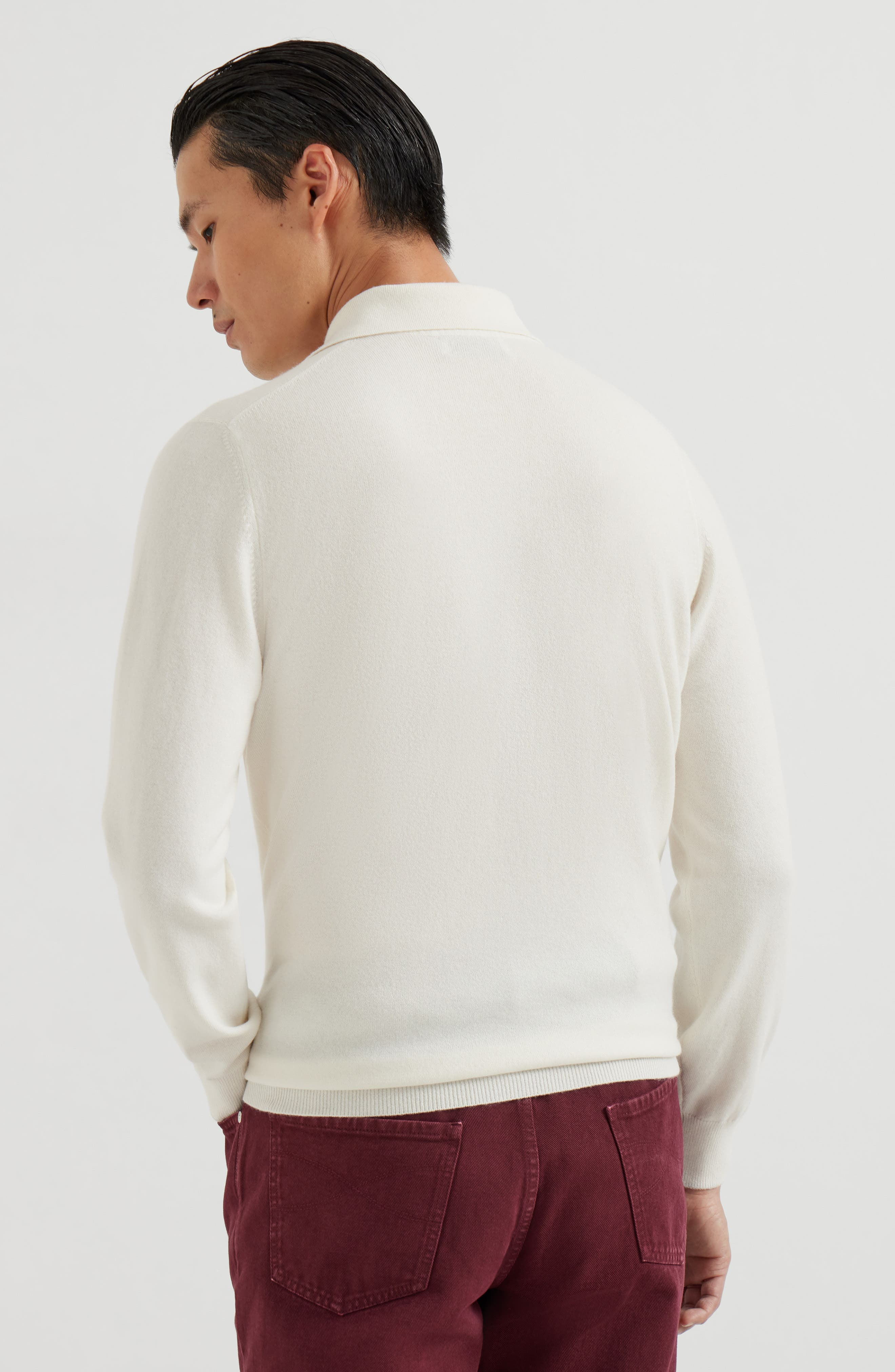 Brunello Cucinelli Polo-style sweater in Panama at Nordstrom - 3