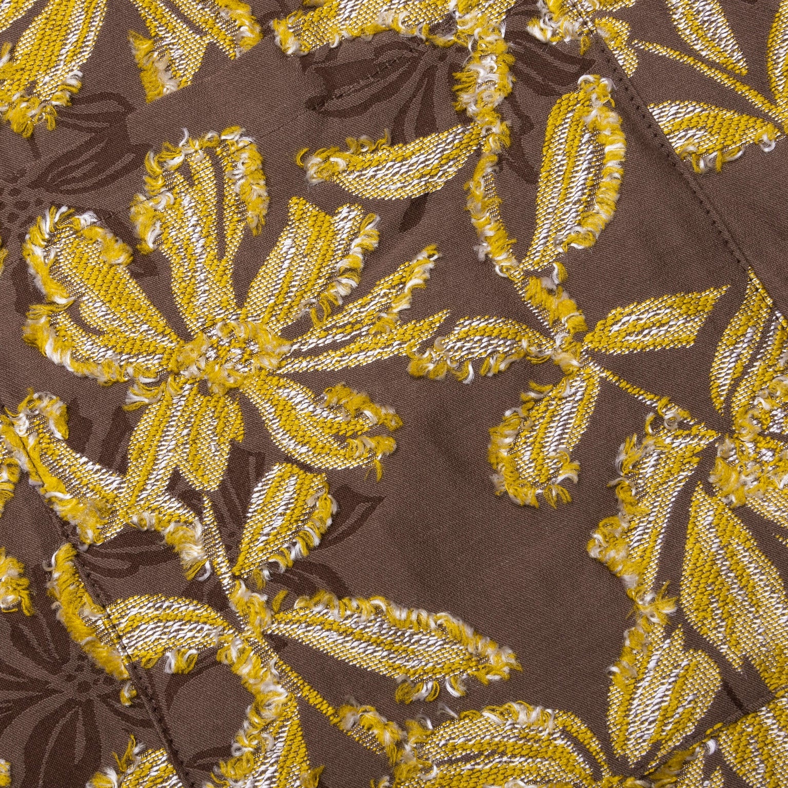 FLOWER CUT CABANA SHIRT - BROWN - 3