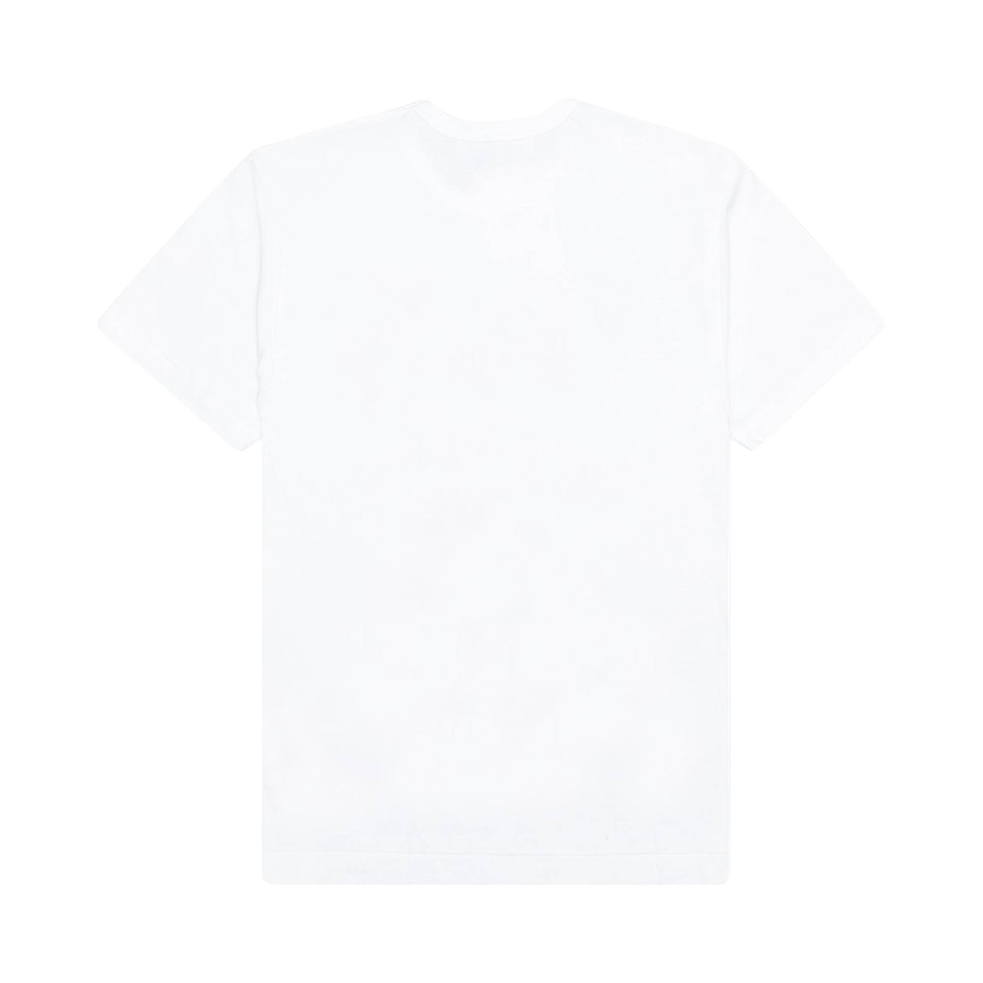 Comme des Garçons PLAY Red Multi Logo Short-Sleeve T-Shirt 'White' - 2