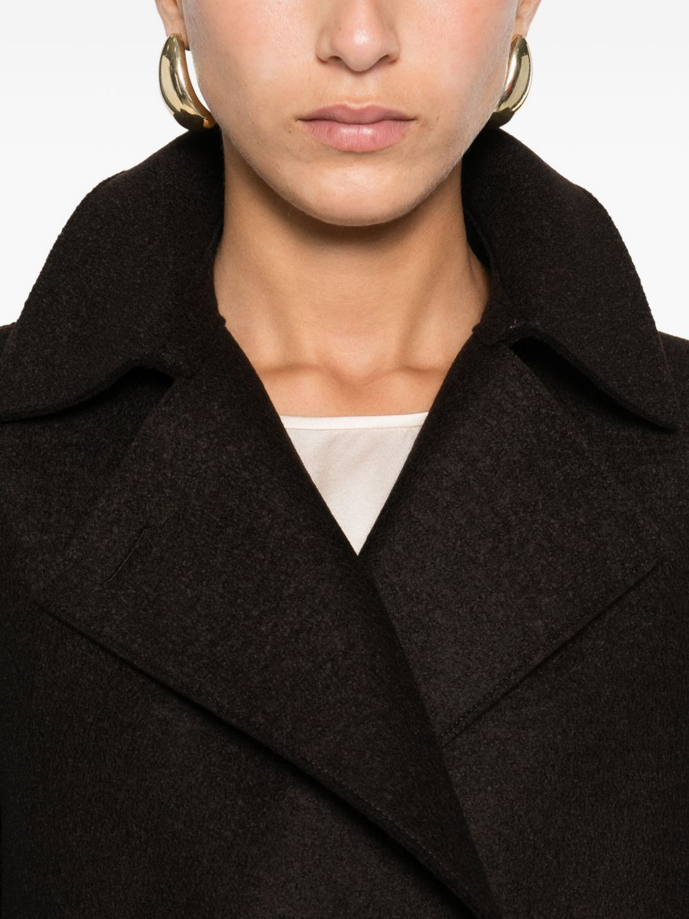 double-breasted wool coat - 5