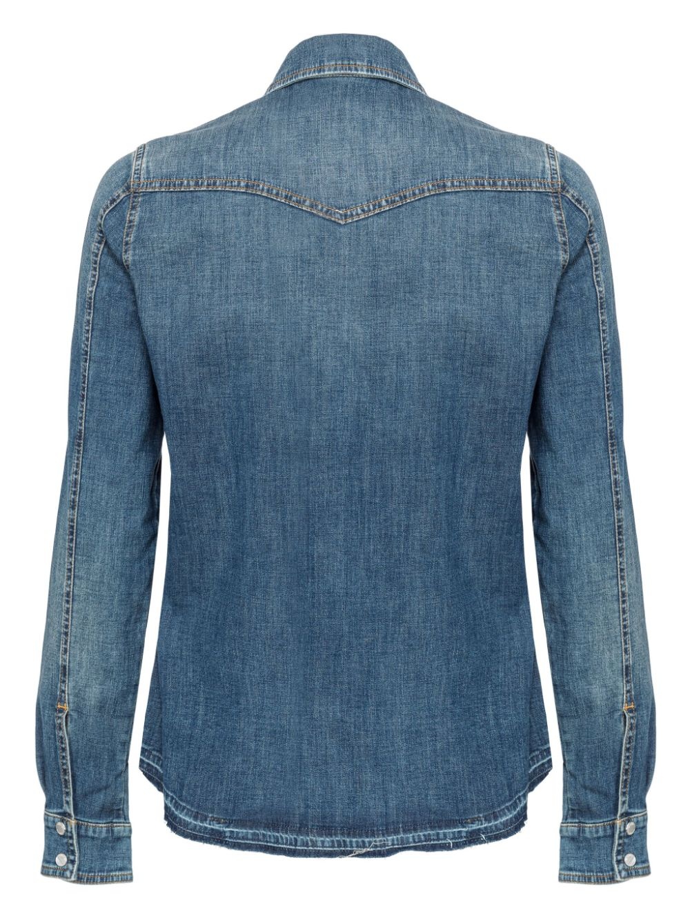 panelled denim shirt - 2