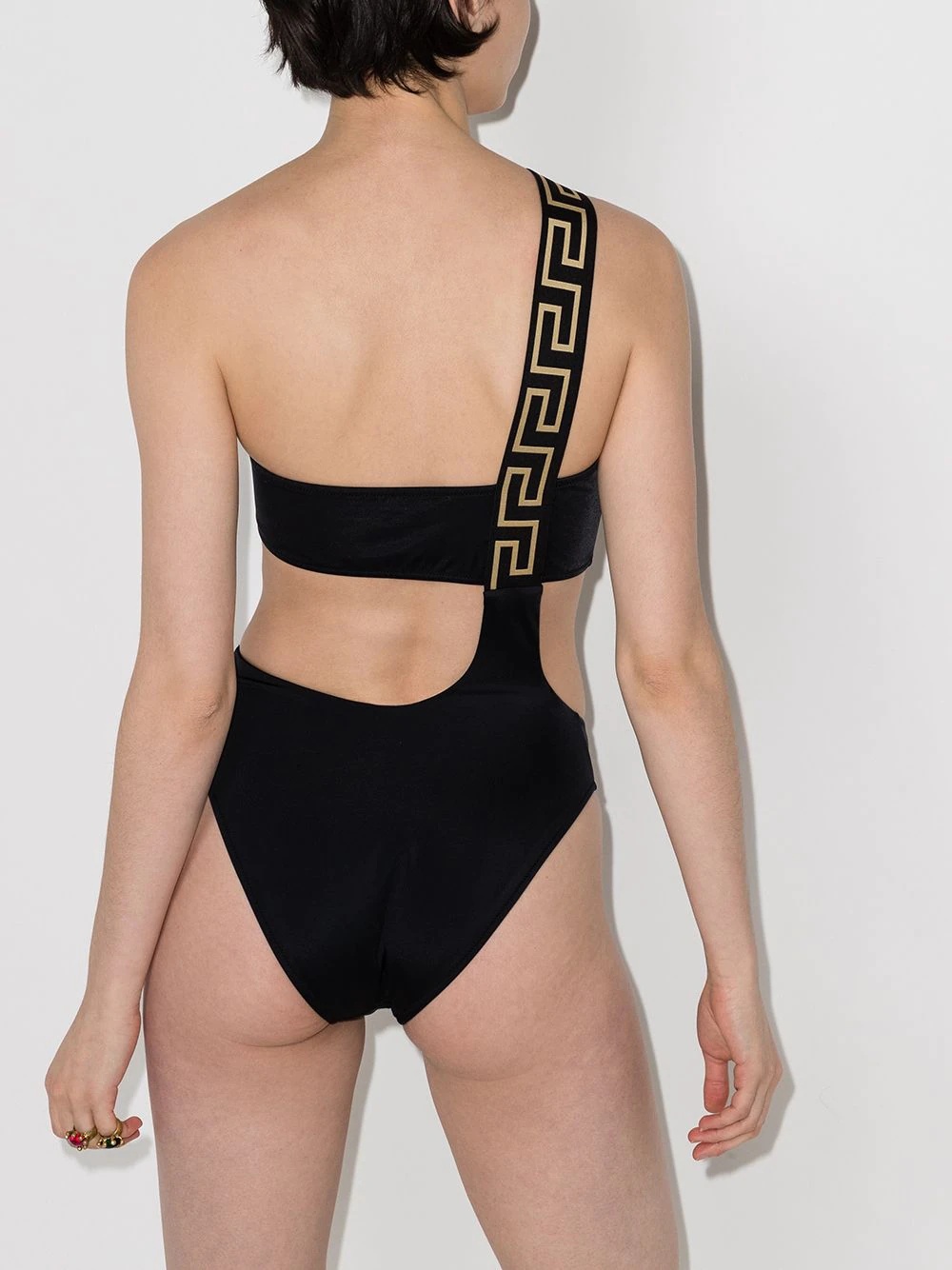 cut-out Grecca detail swimsuit - 3