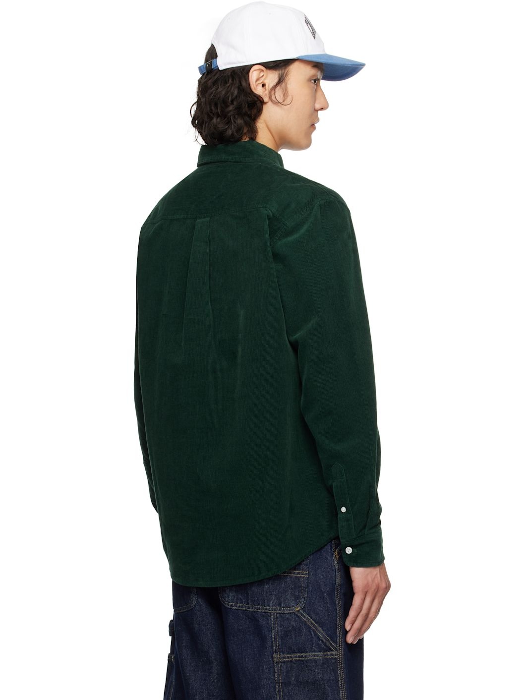 Green Madison Fine Cord Shirt - 3