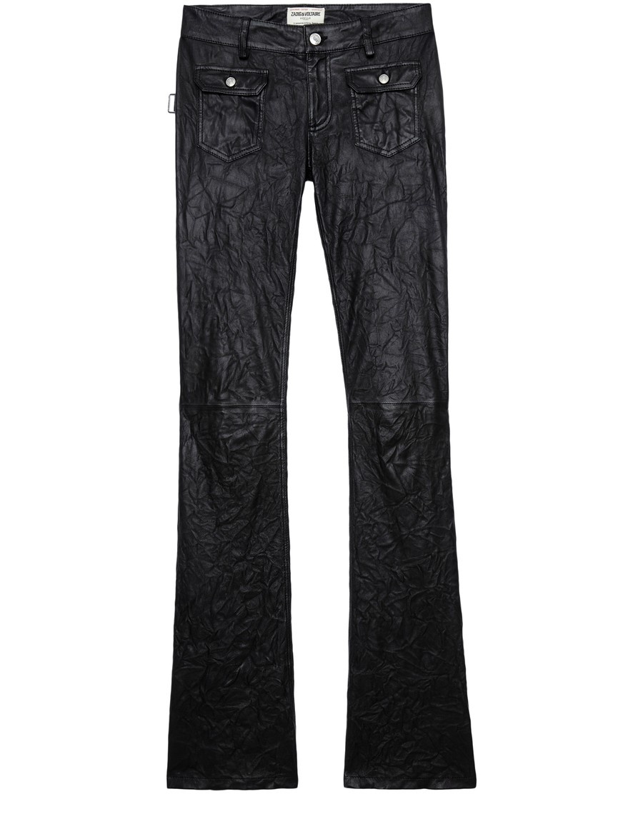 Hippie Creased Leather Trousers - 1