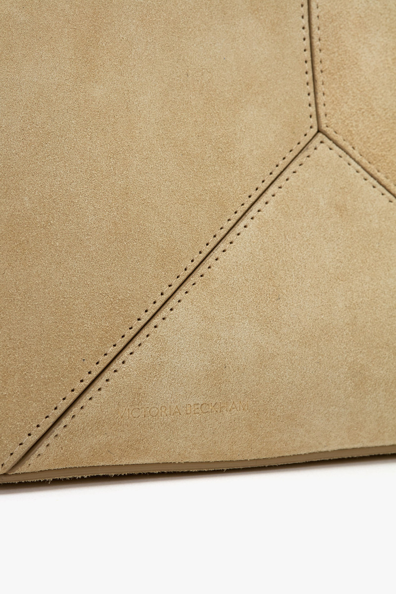 Victoria Beckham Victoria Crossbody Bag In Sand Suede outlook