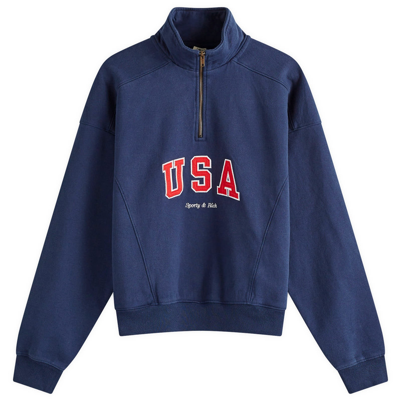 Sporty & Rich USA Quarter Zip 1