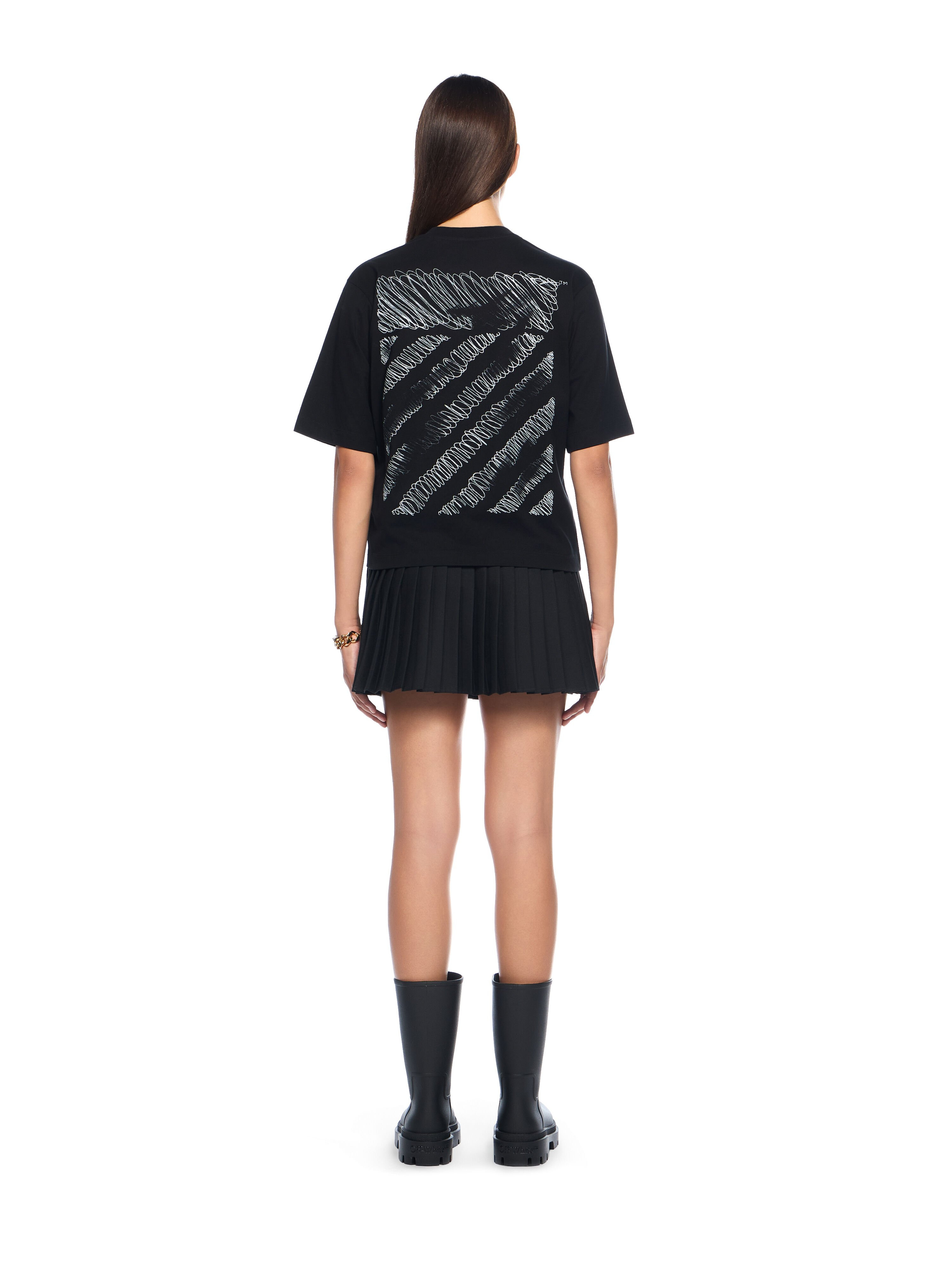 Scribble Diag Boxy T-Shirt - 4
