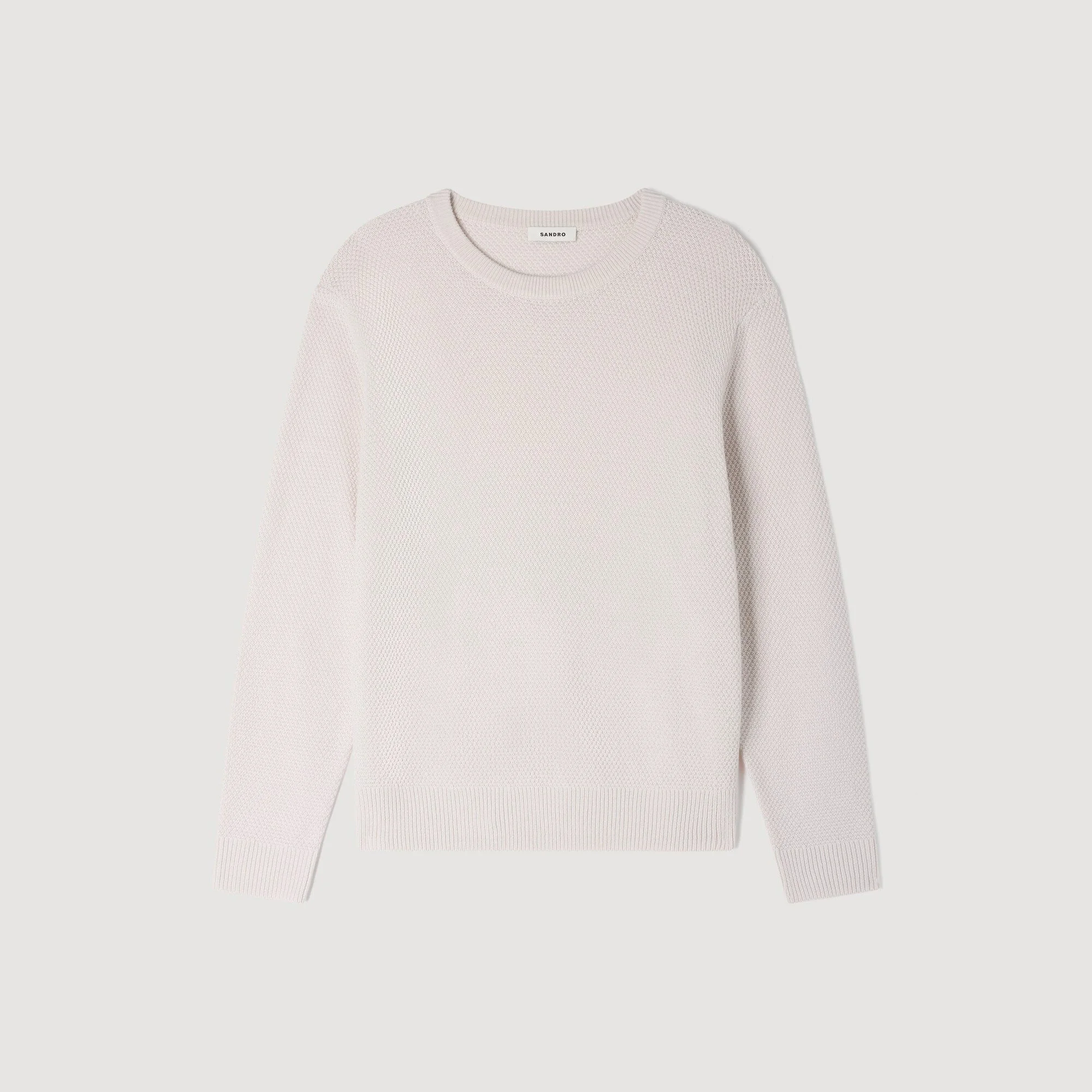 CREW-NECK SWEATER IN SEED STITCH - 1