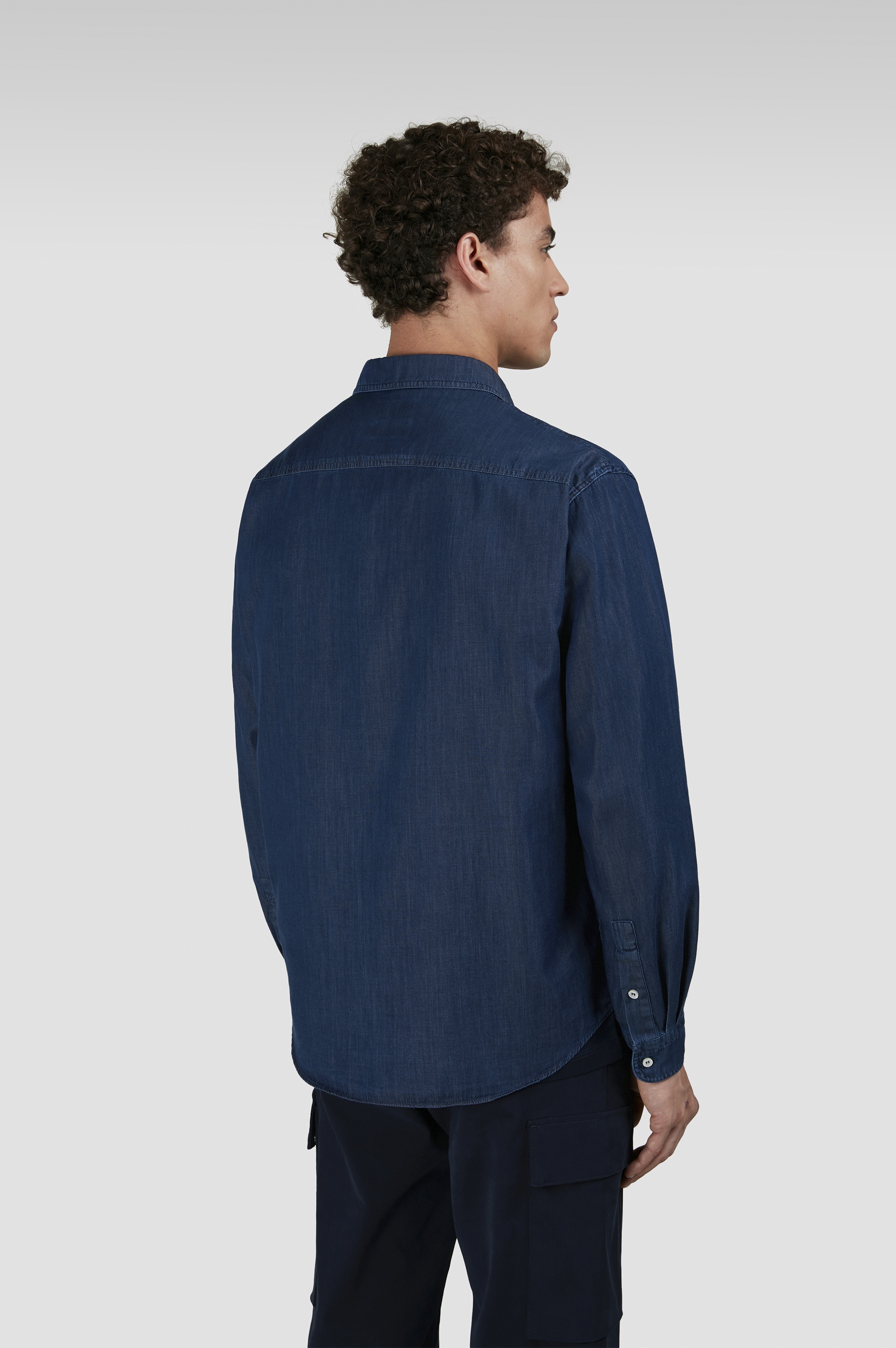 X-SOFT SHIRT IN GIZA COTTON LIGHT DENIM - 3