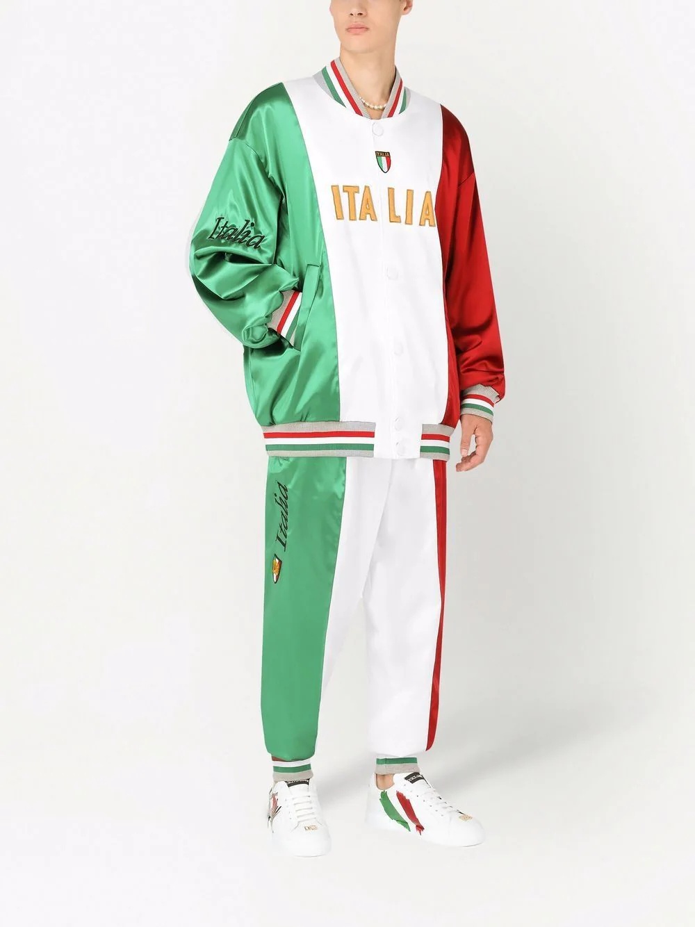 Italia colour-block track trousers - 2