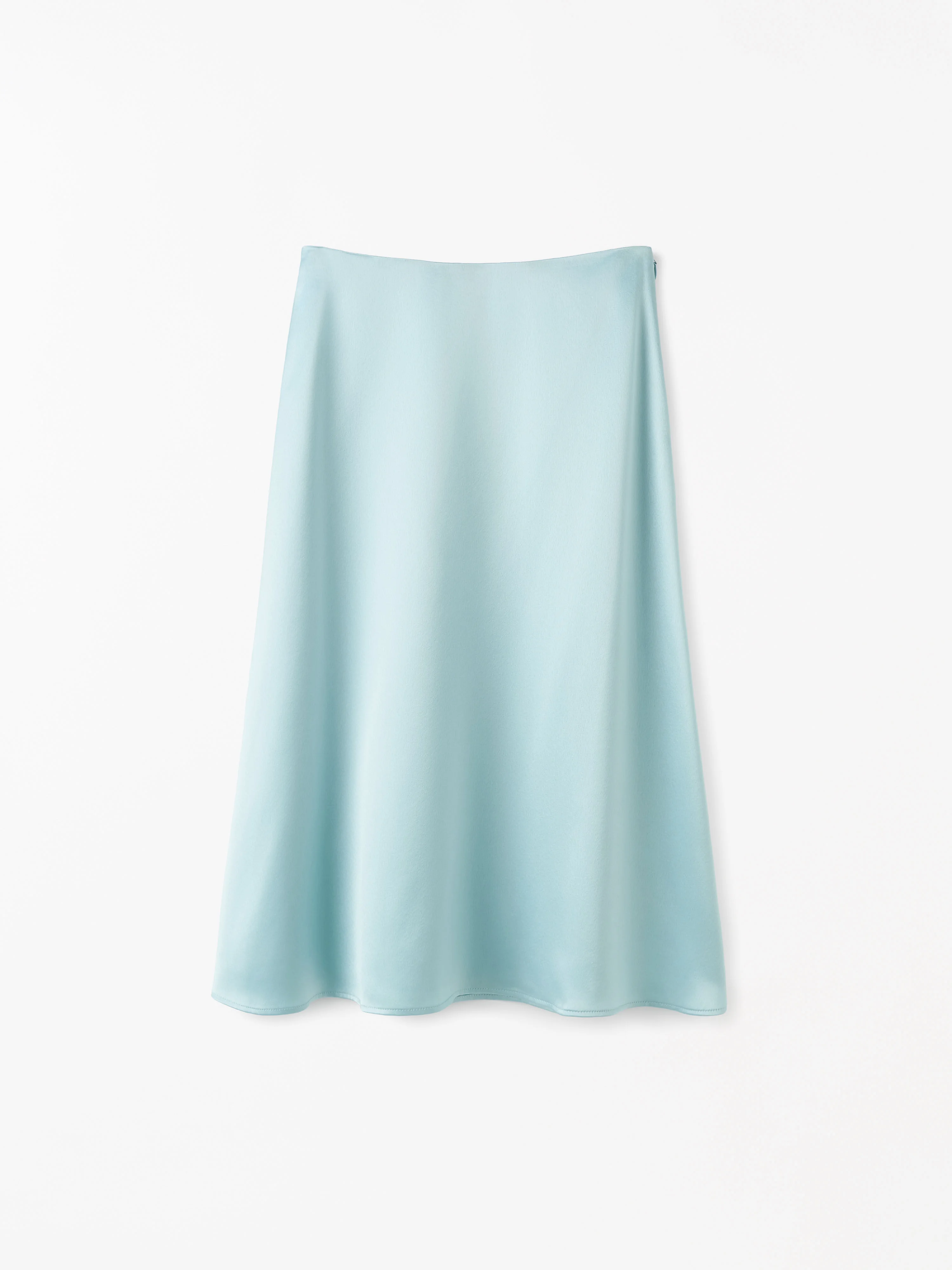 Amy Flared Satin Skirt - 1