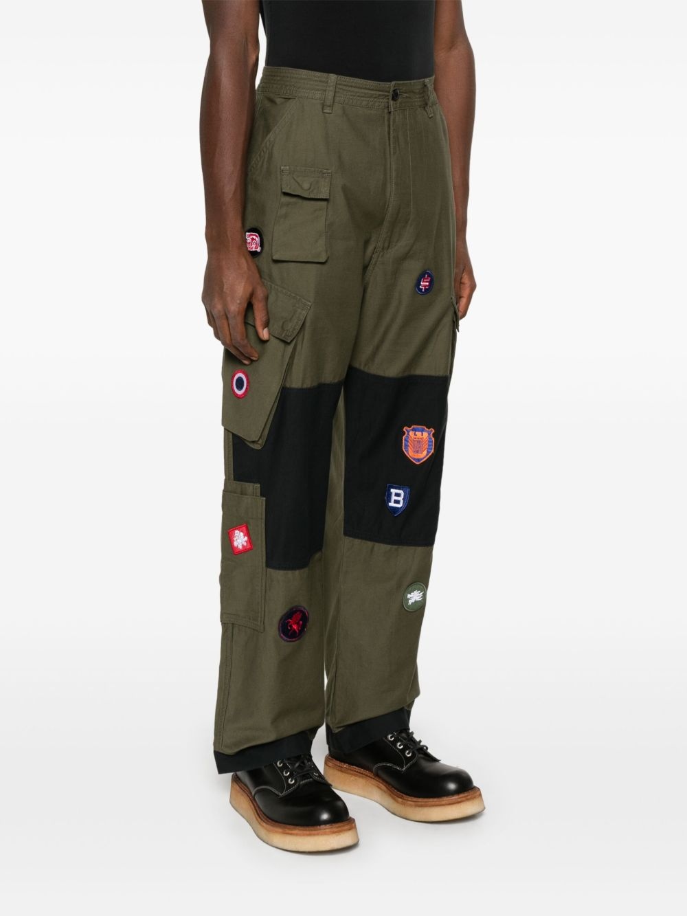 patch cargo pants - 3
