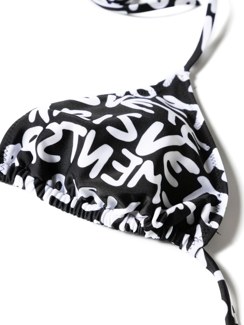 logo-print triangle bikini top 3
