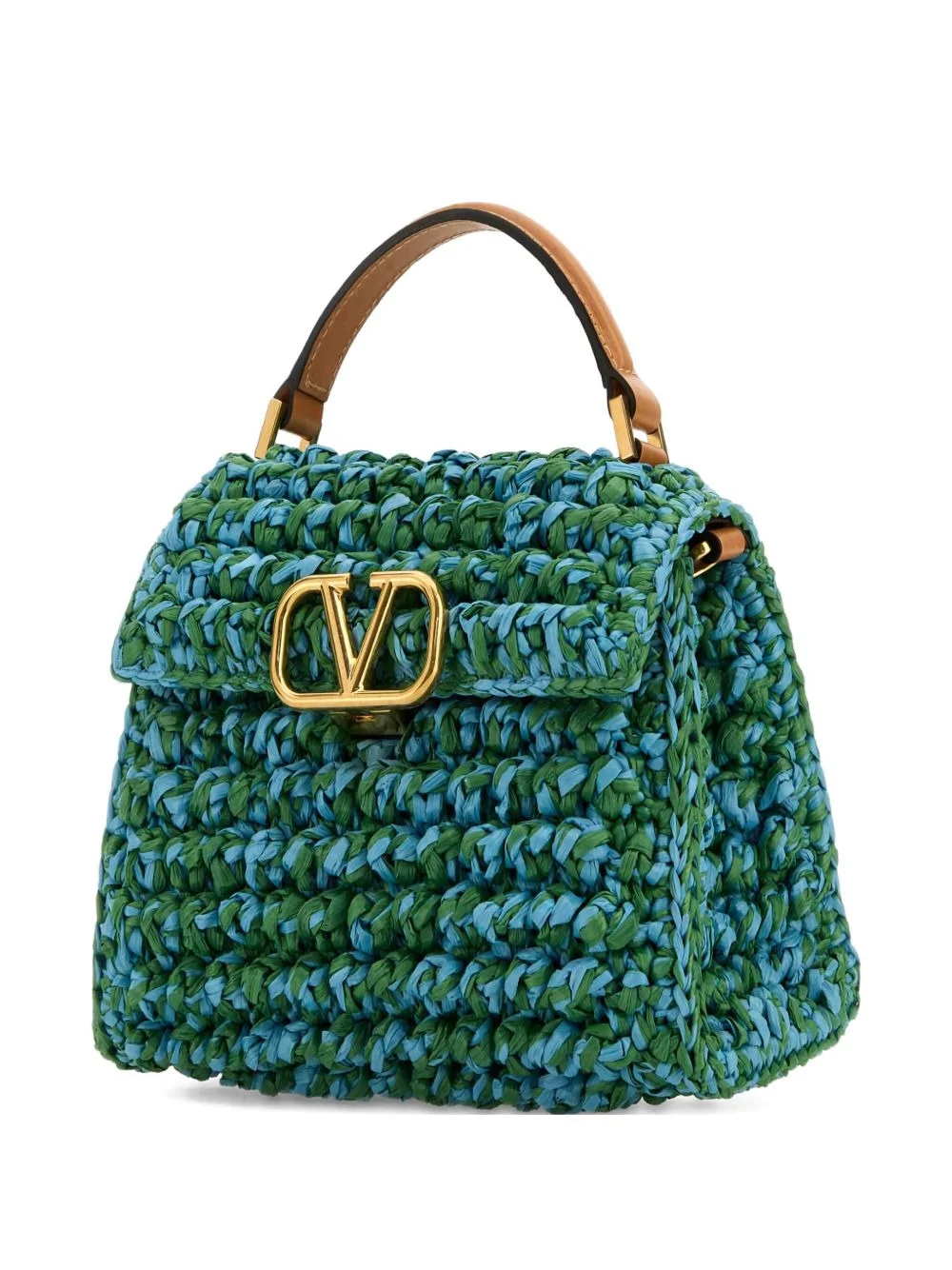raffia VLogo mini bag - 1