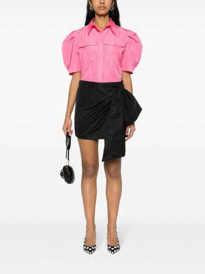 MSGM bow-embellished mini skirt outlook