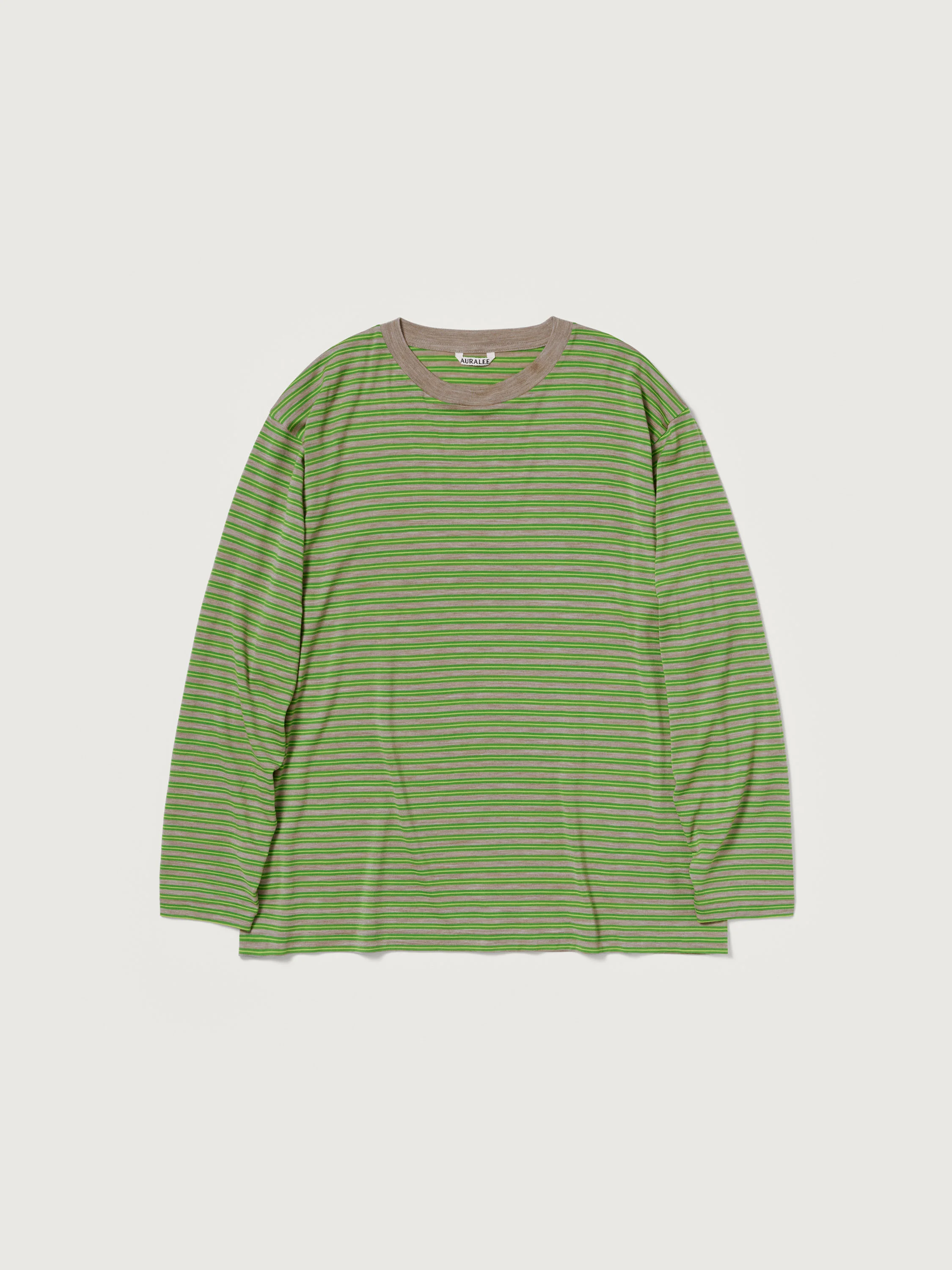 SOFT SMOOTH WOOL STRIPE JERSEY L/S TEE - 1