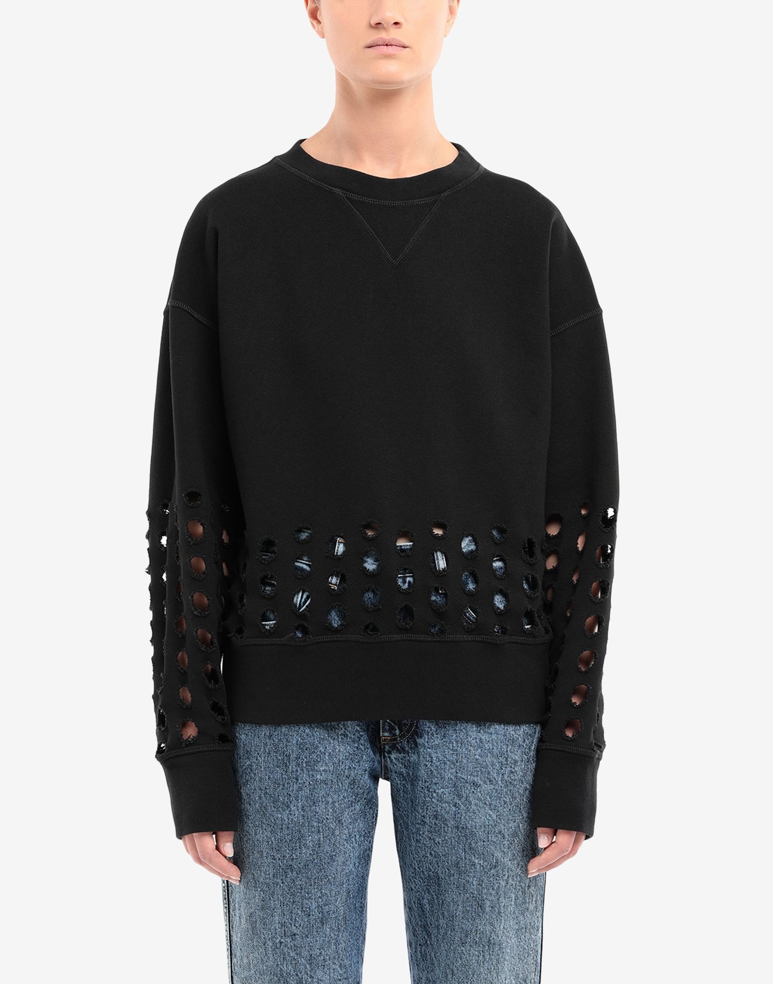 Punched hole sweatshirt - 5