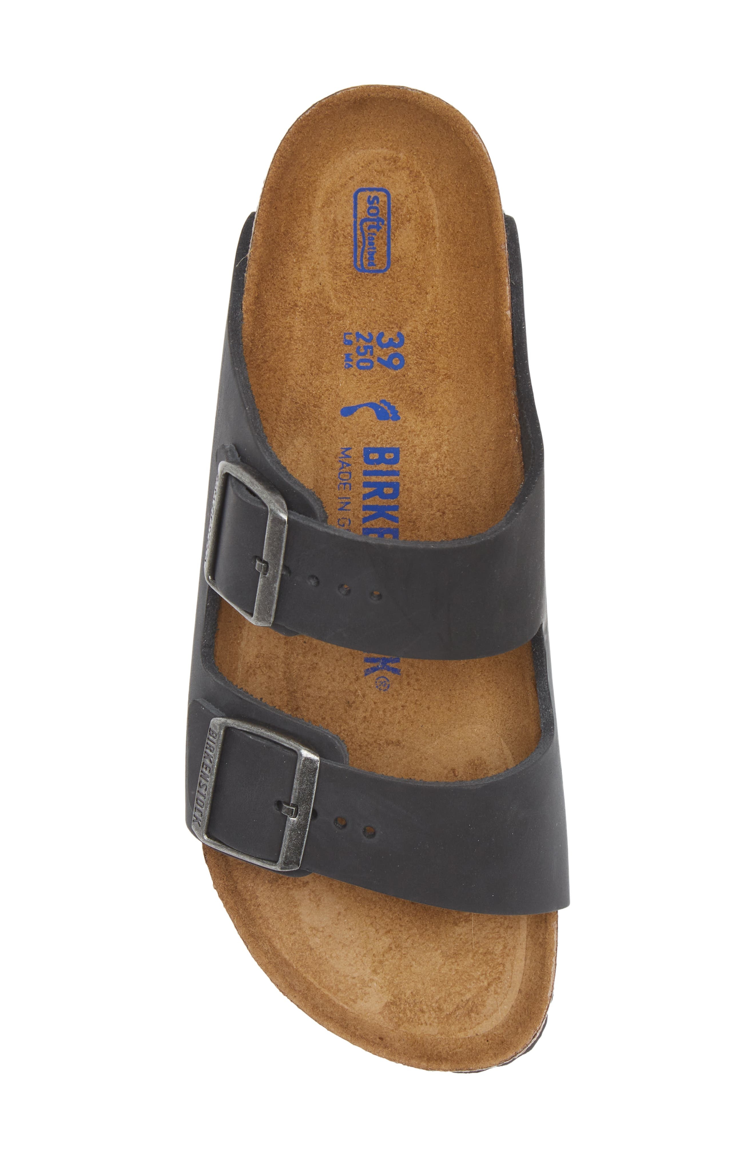 Birkenstock Arizona Soft Footbed Slide Sandal in Black/Black at Nordstrom - 5