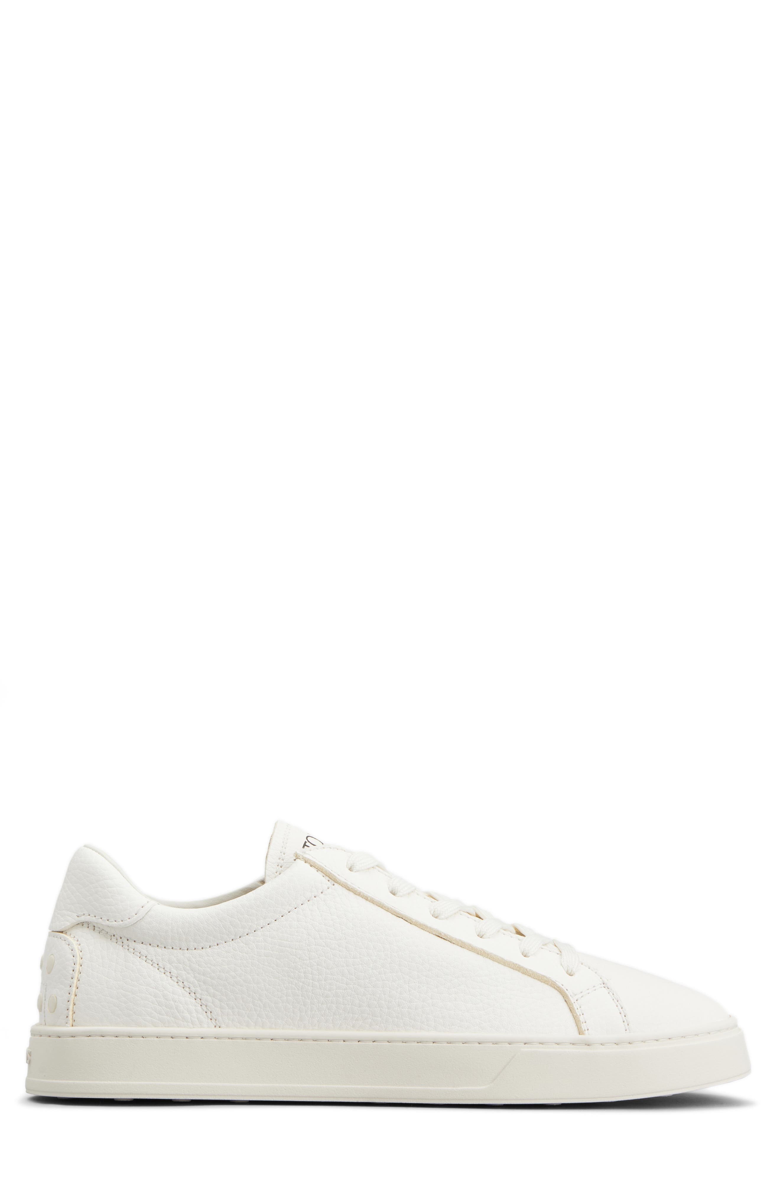 Tod's Leather Lace-Up Low Top Sneaker in Bianco Latte at Nordstrom - 2