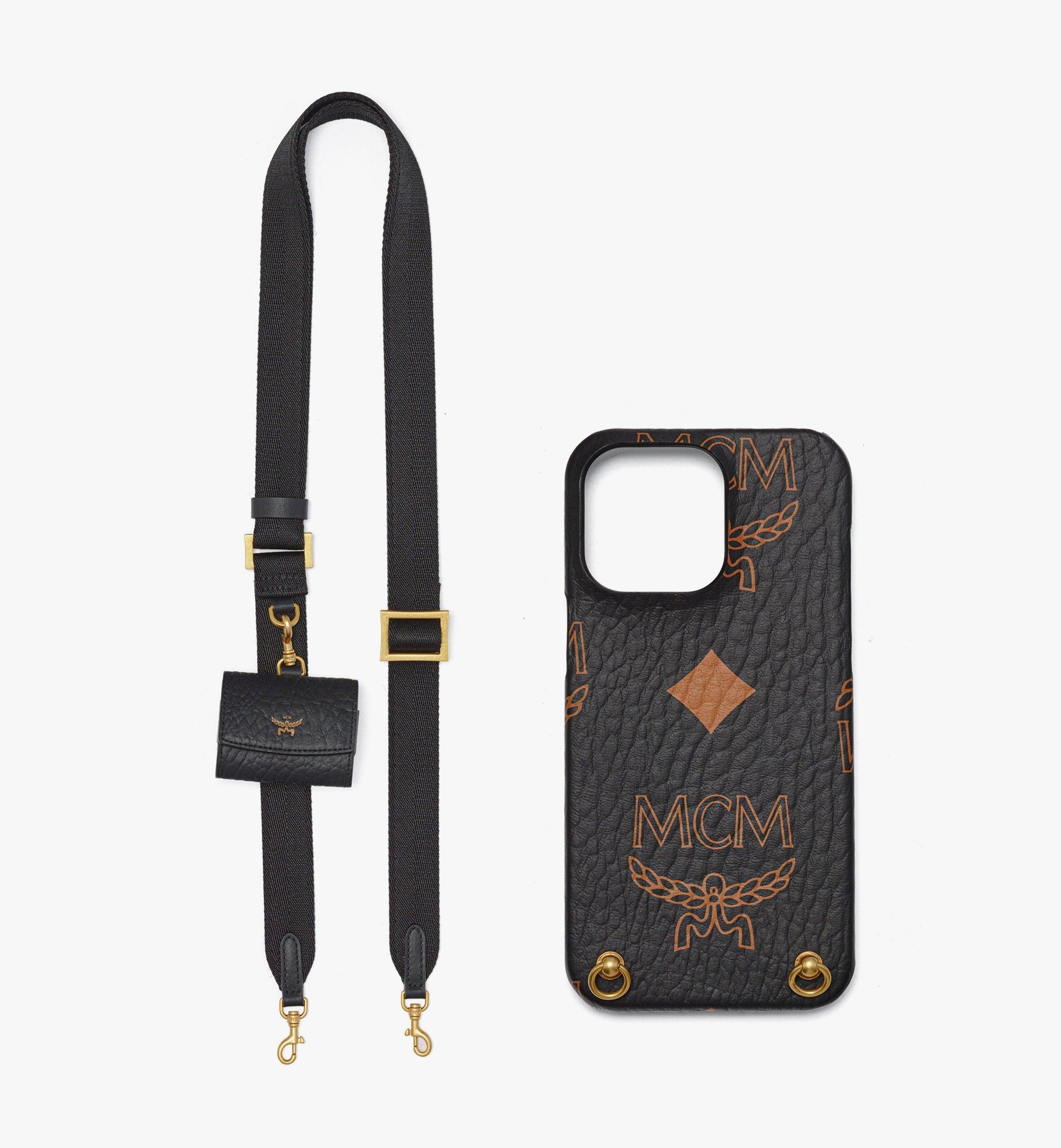 MCM iPhone 15 Pro Max Case w/ AirPods Pro Charm in Maxi