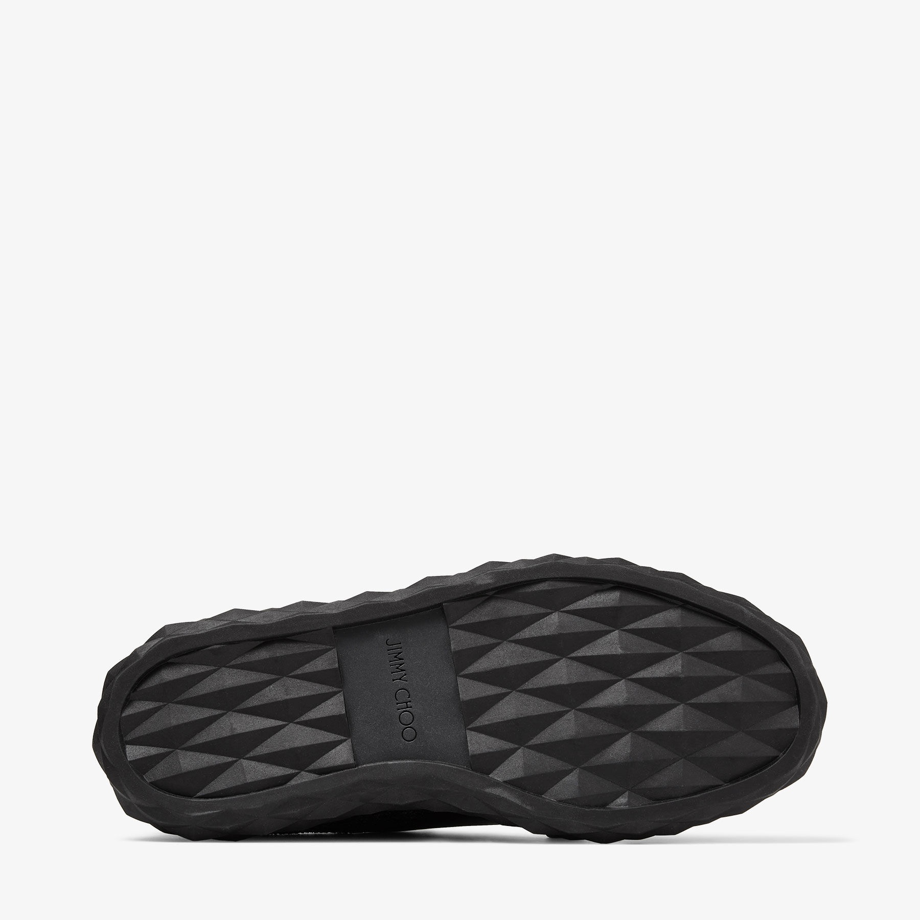 Diamond Light/F
Black Nappa Leather Low-Top Trainers with Glitter Panels - 4
