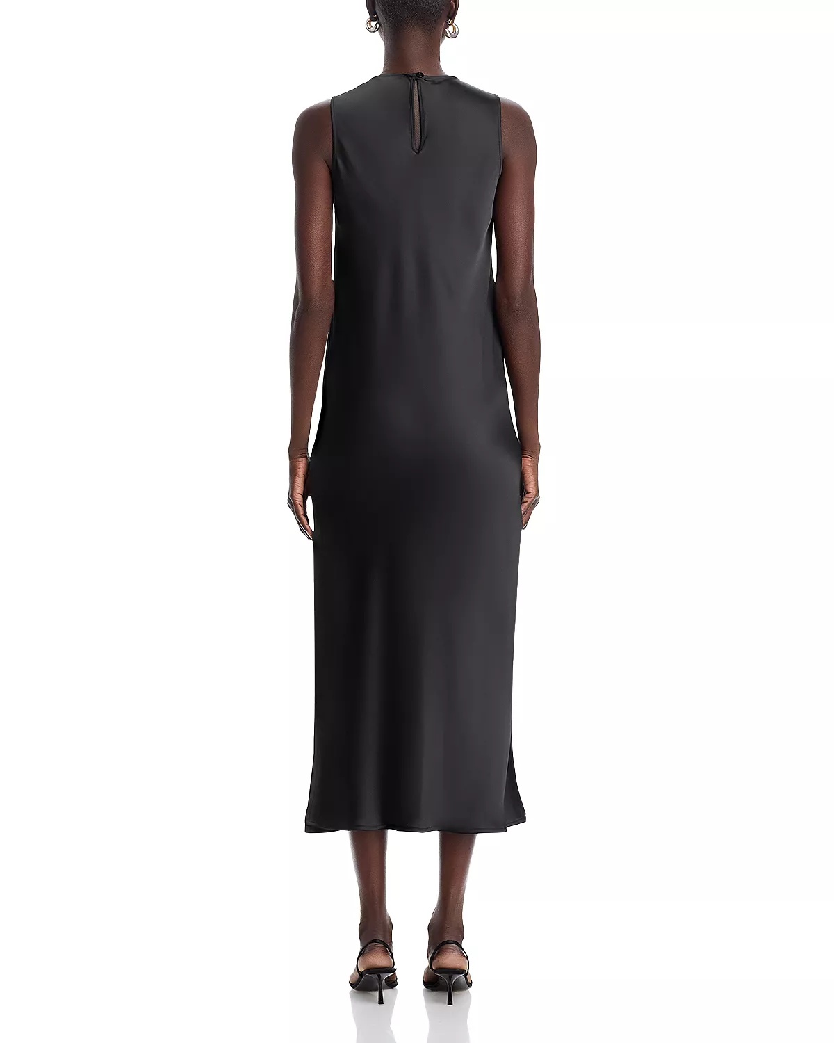 Satin Sleeveless Dress - 4