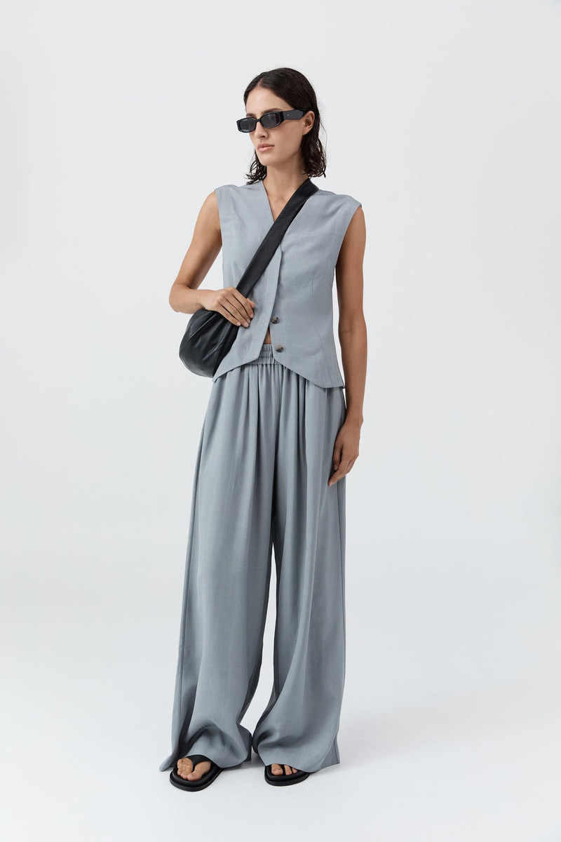 Minimal Tailored Vest - Mist 5