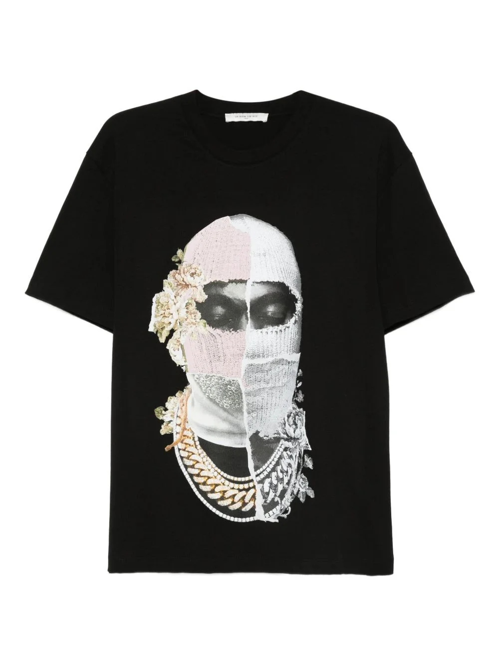 mask-print T-shirt - 1