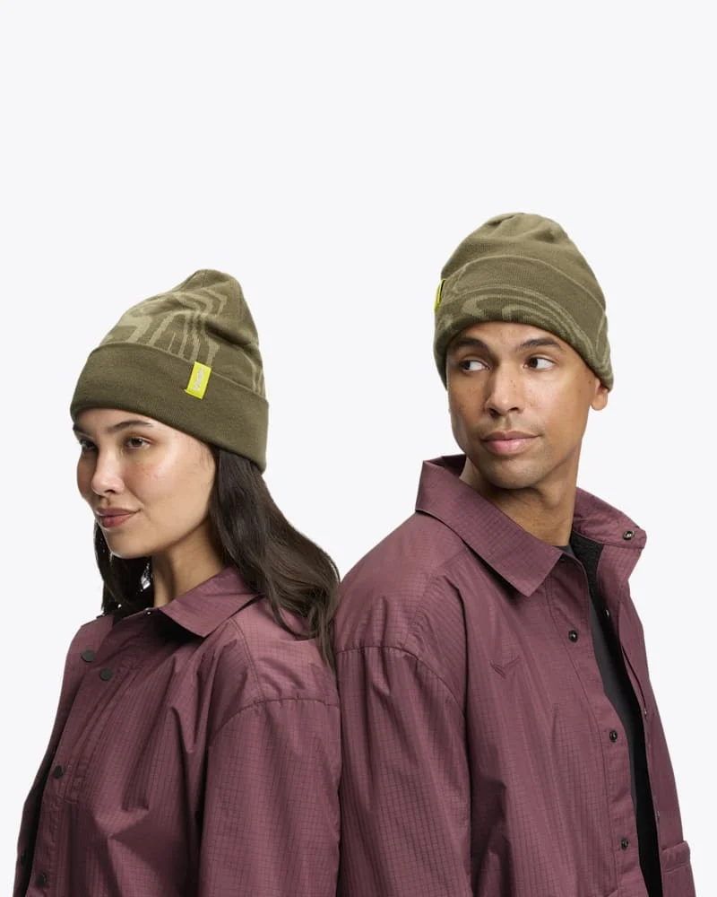 Winter Beanie Hiking Shoes in Antique Olive - 1