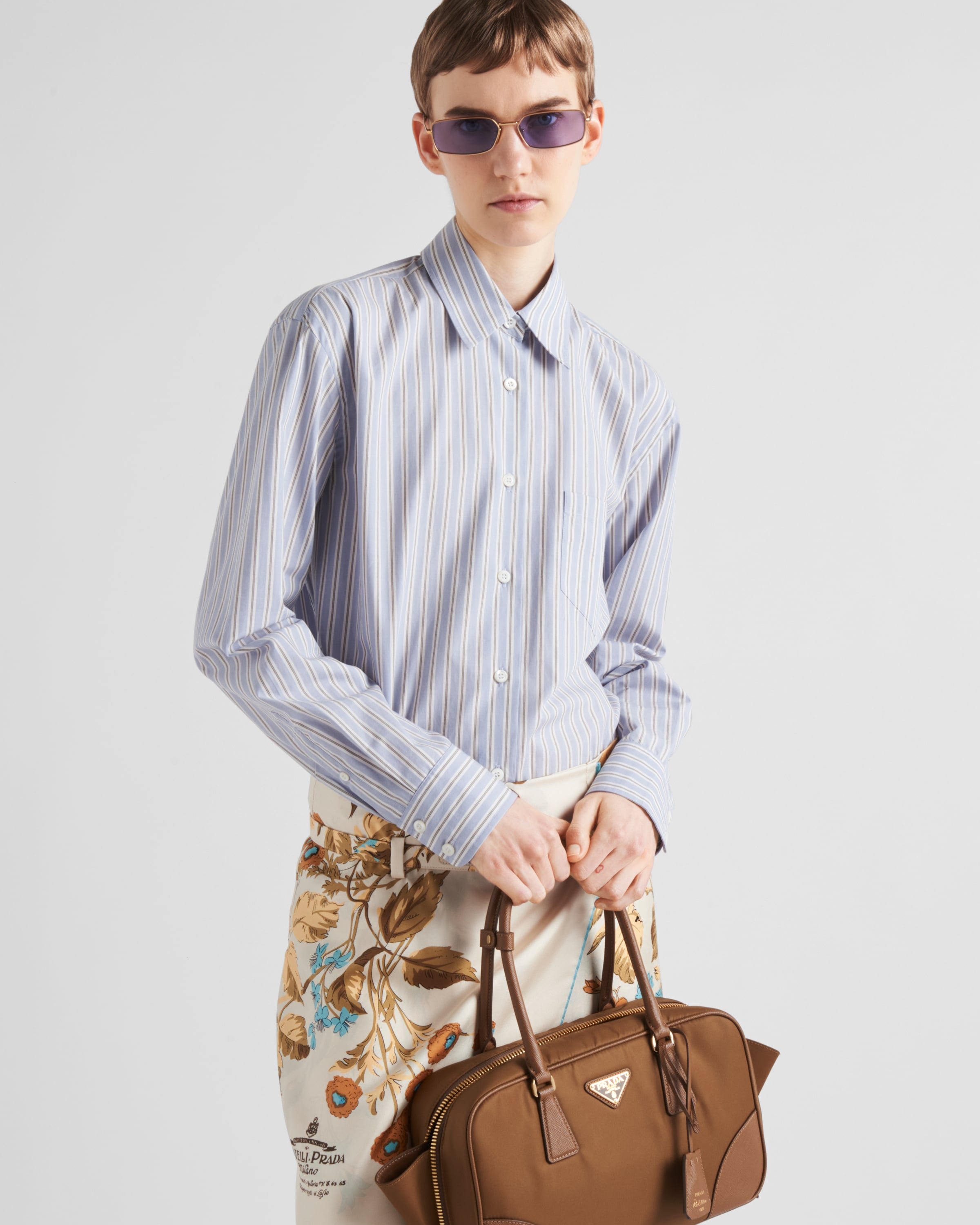 Striped poplin shirt - 3