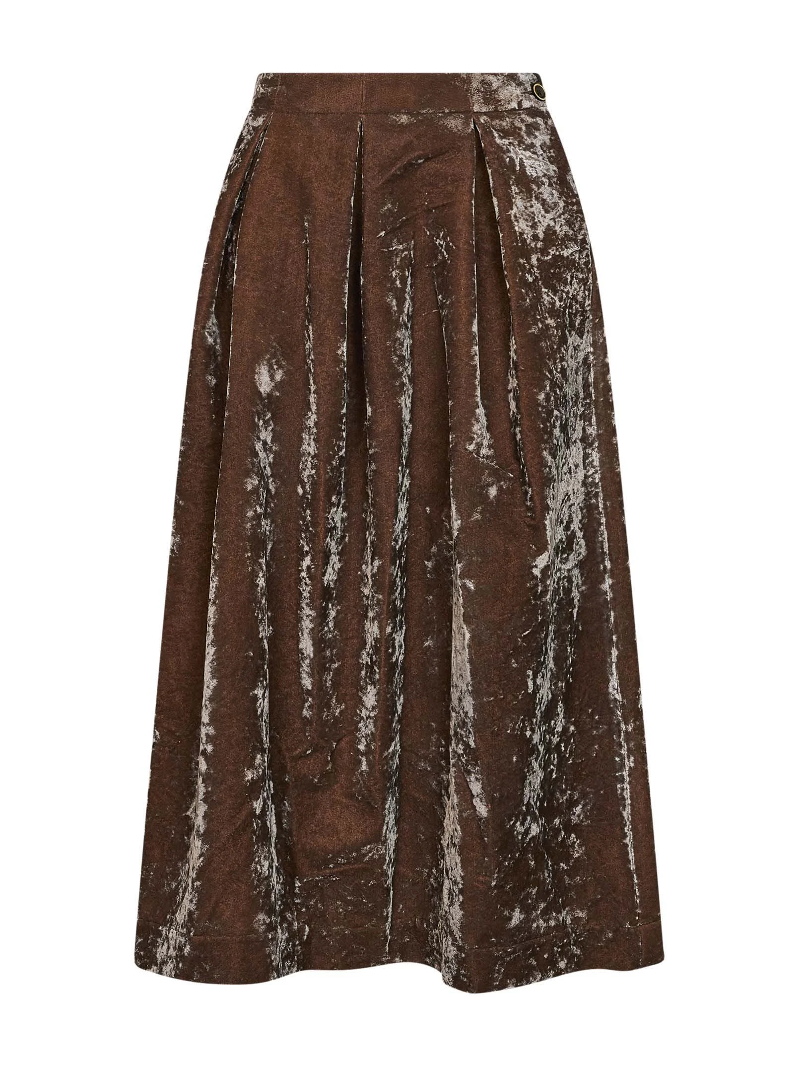 Dark rose velvet Gomes midi skirt - 1