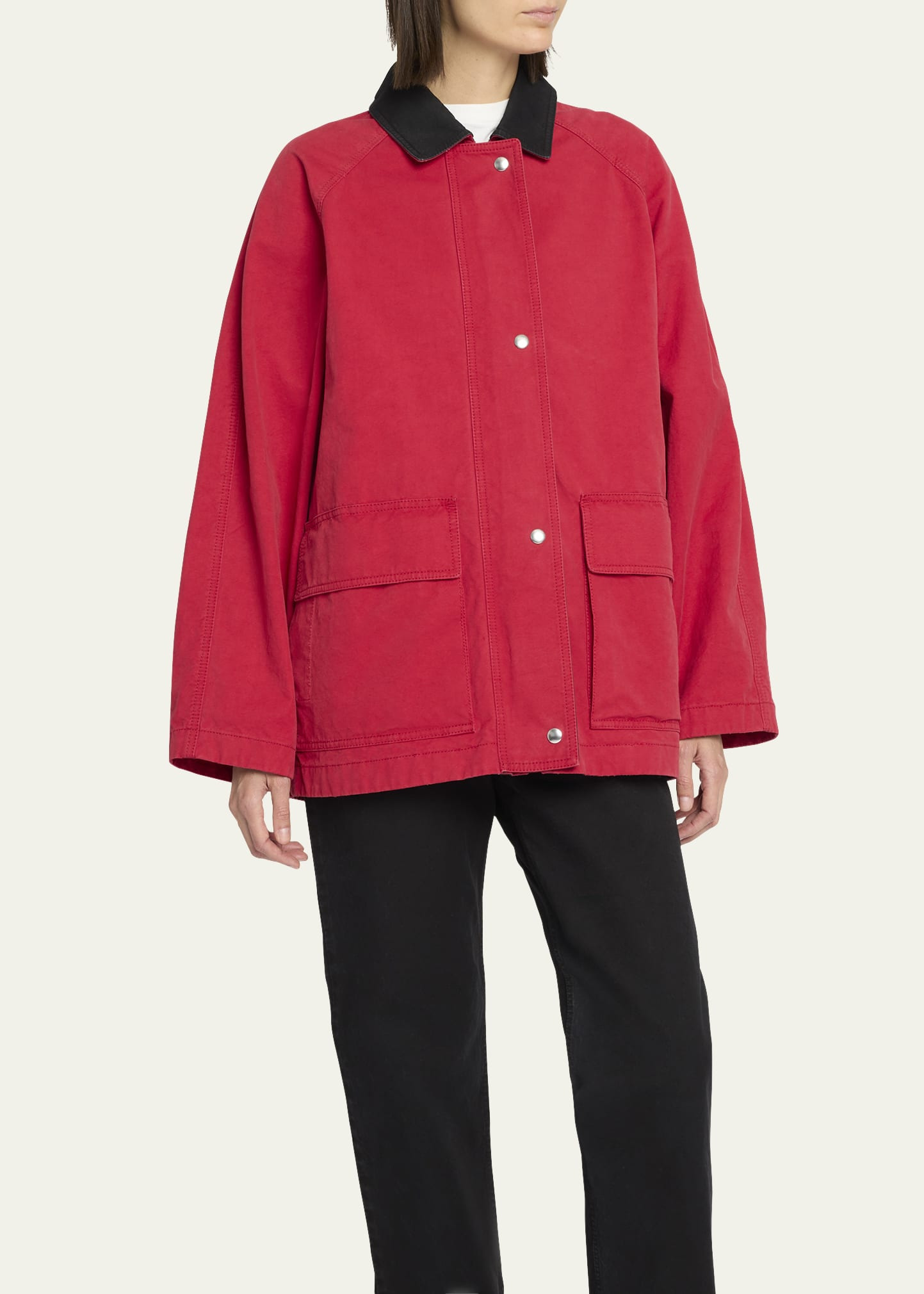 Elodianna Long-Sleeve Cotton Utility Jacket - 4