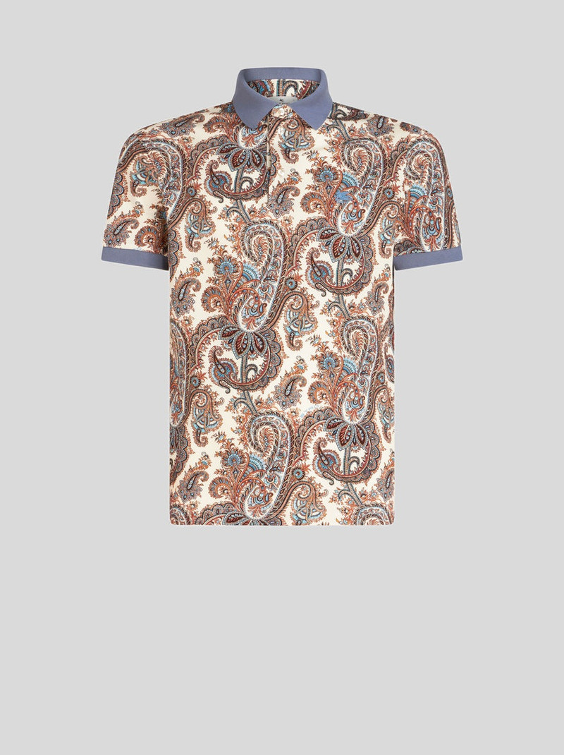 PAISLEY COTTON POLO SHIRT 1