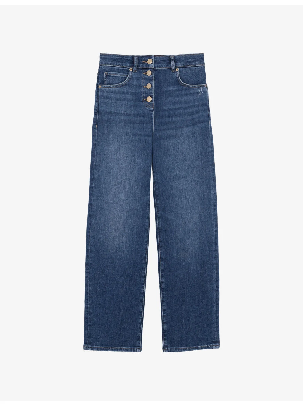 Lana Straight-Leg Cropped Stretch-Denim Jeans - 1