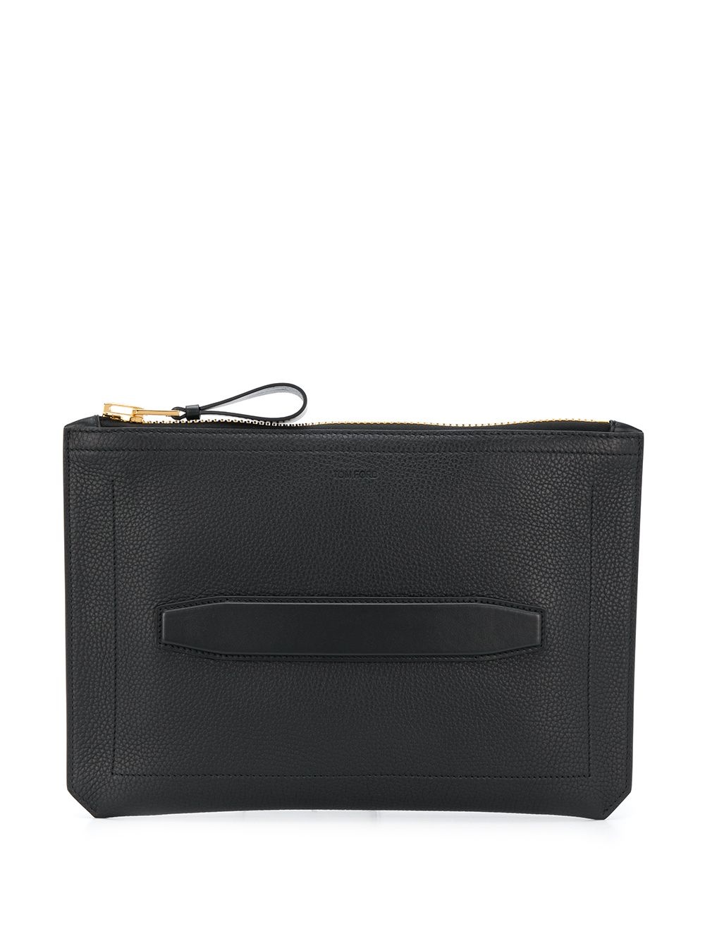 pebbled textured clutch bag - 1