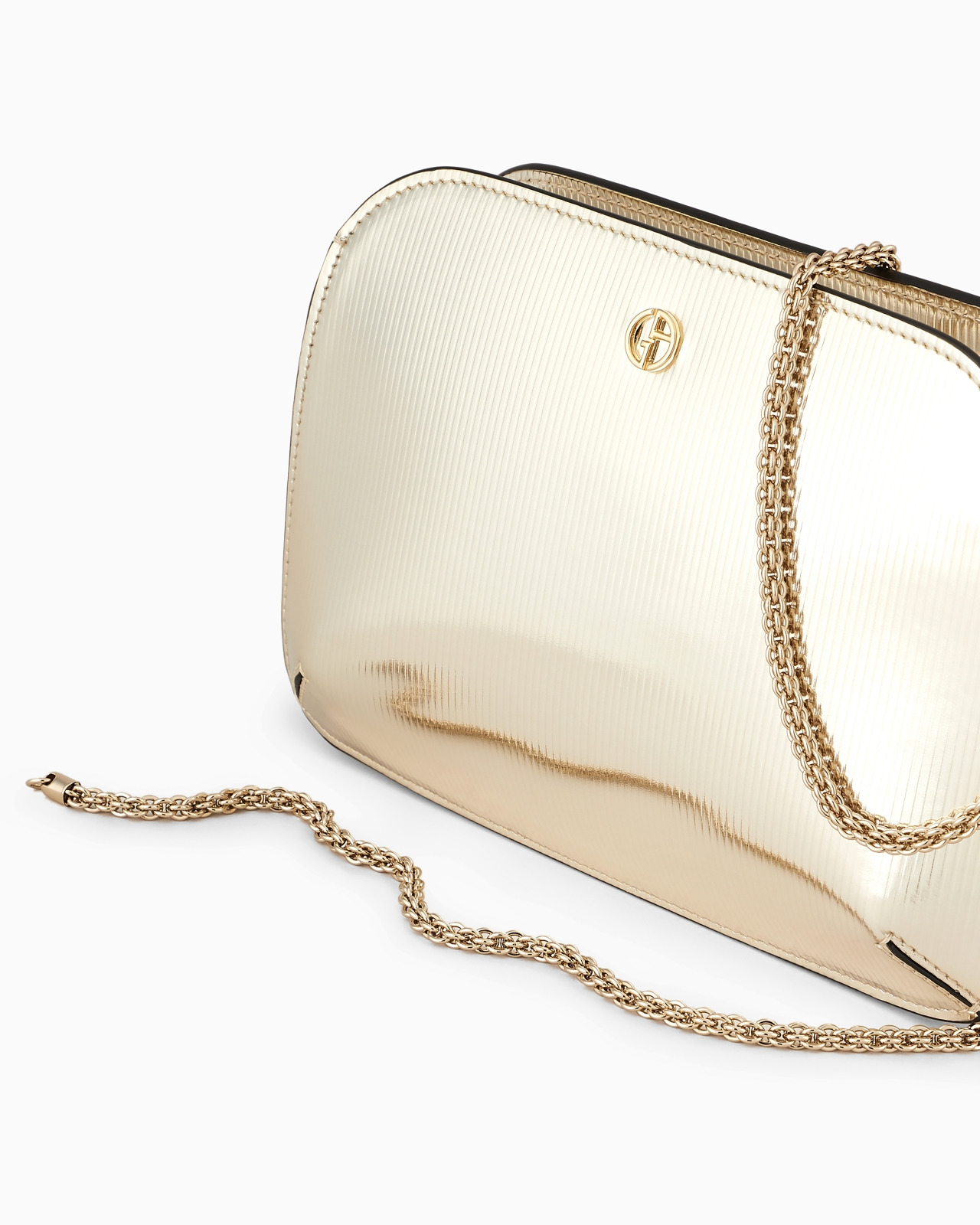 STRIPED, LAMÉ-LEATHER LA PRIMA CLUTCH BAG - 6