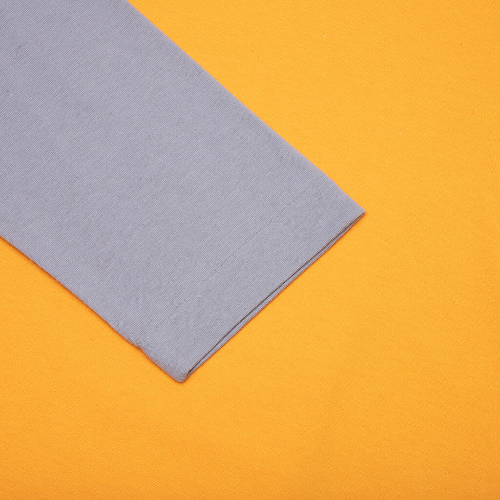 COMME DES GARCONS PLAY BI-COLOR T-SHIRT - YELLOW/GREY - 4