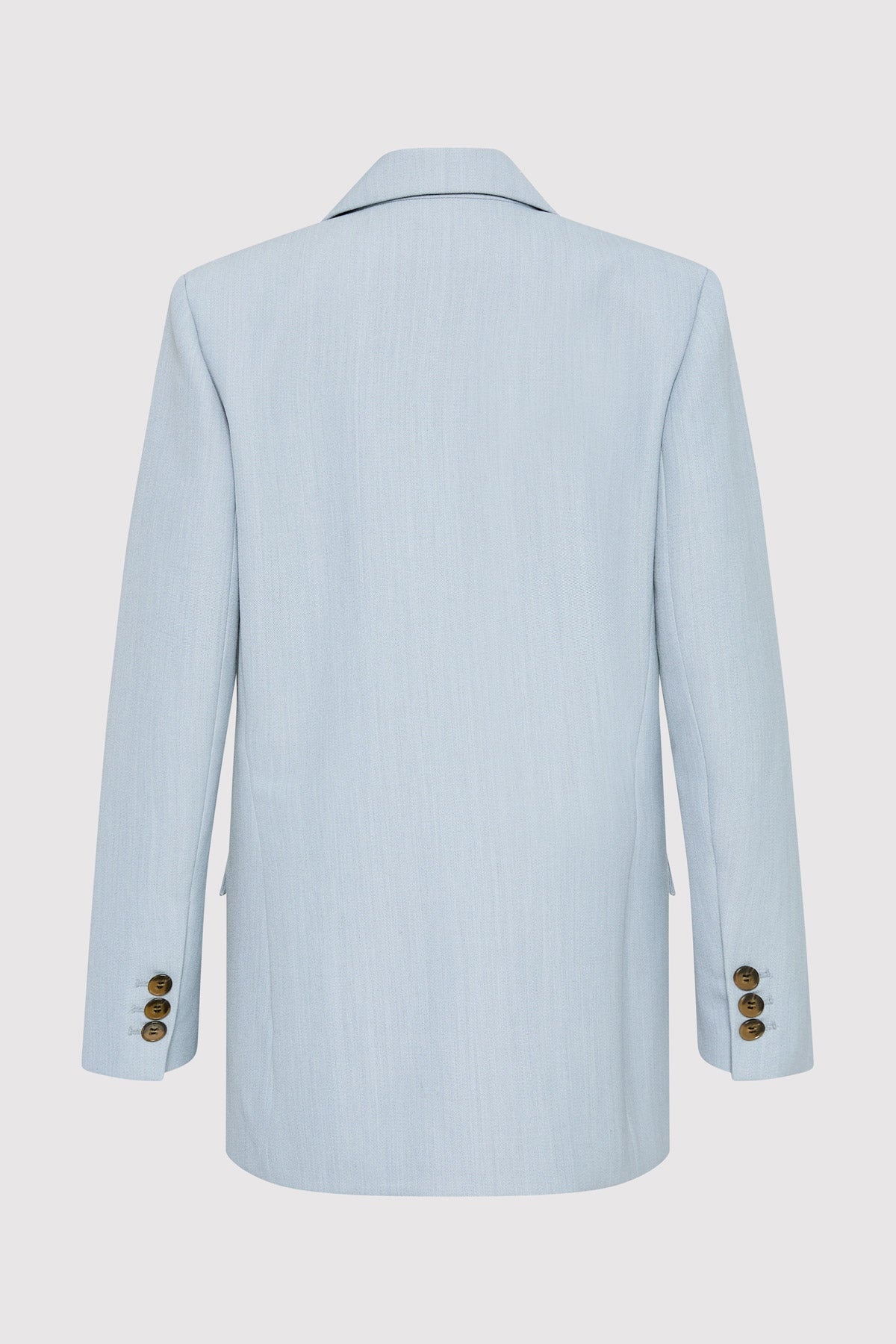 Single Button Tailored Blazer - Stone Blue - 10