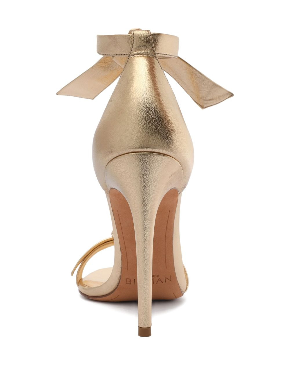 100mm Clarita bow-detail leather heeled sandals - 3